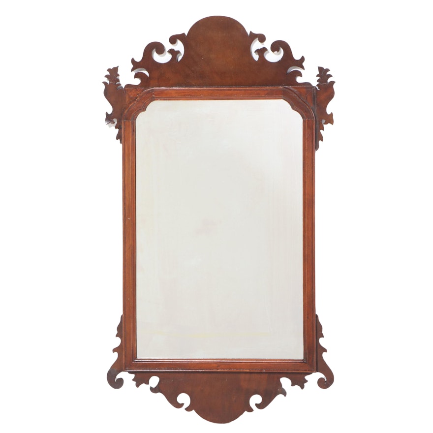 Chippendale Style Mahogany Mirror, Antique