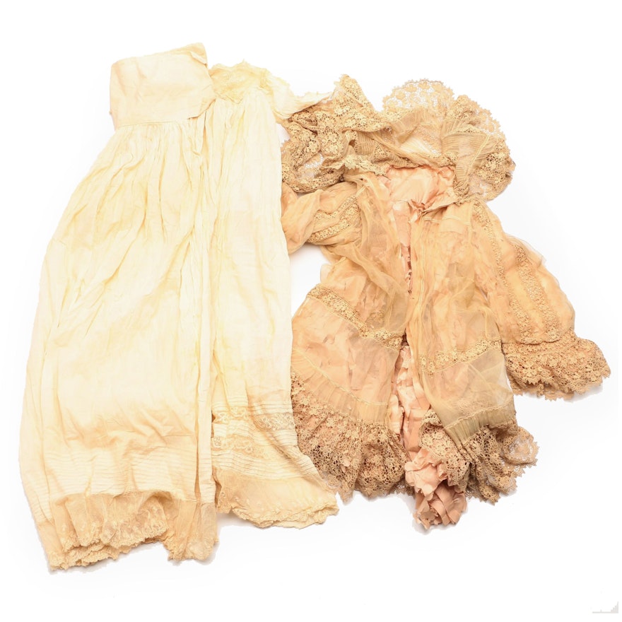 Children's Antique Silk and Lace Clothing