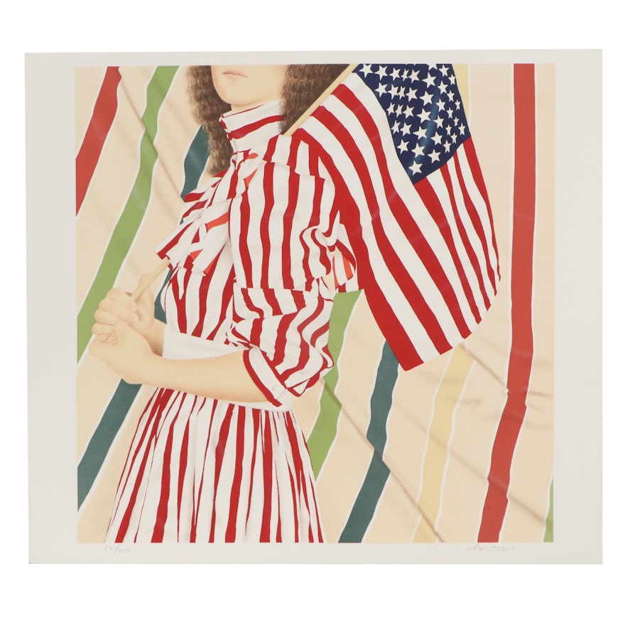 Robert Anderson Color Lithograph "Stars and Stripes," circa 1977