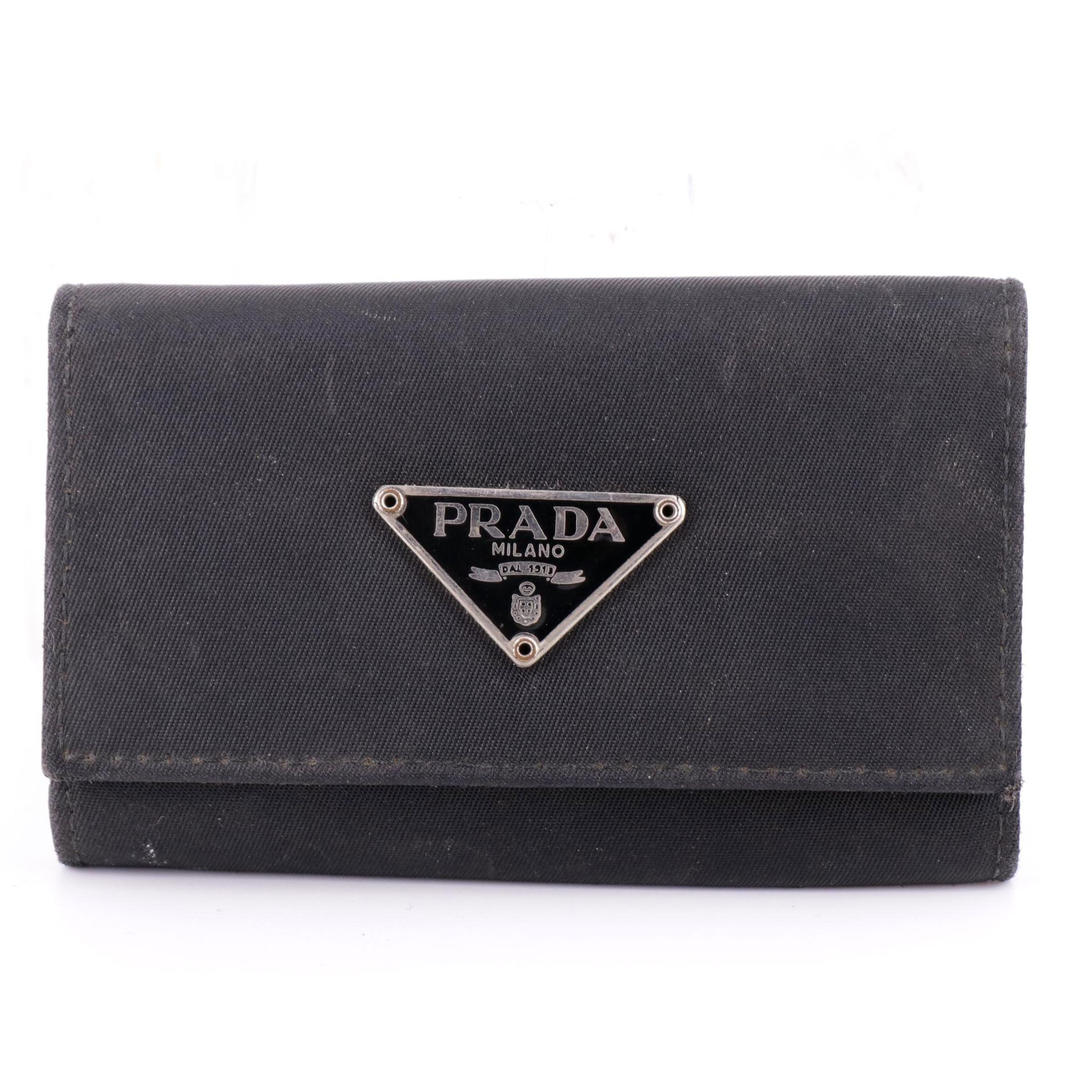 Prada Black Tessuto Nylon Six-Key Holder