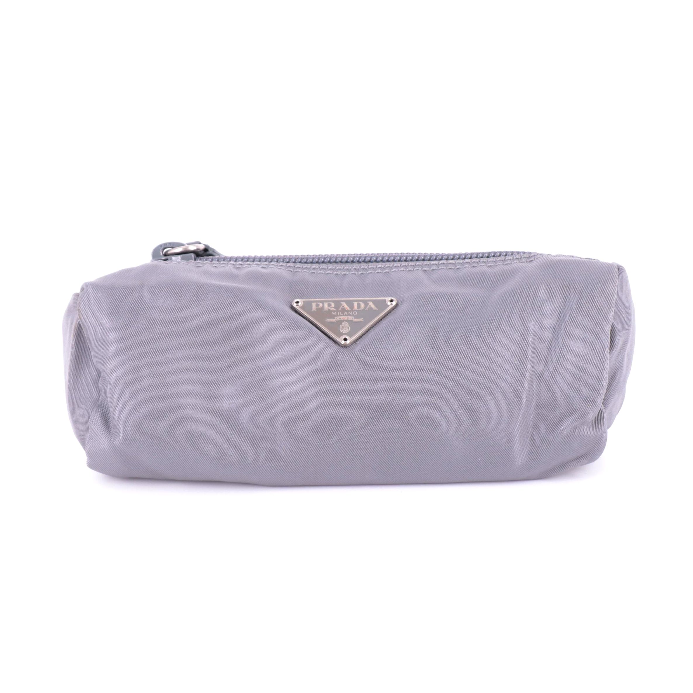 Prada Travel Zip Pouch in Grey Ghiaccio Tessuto Nylon
