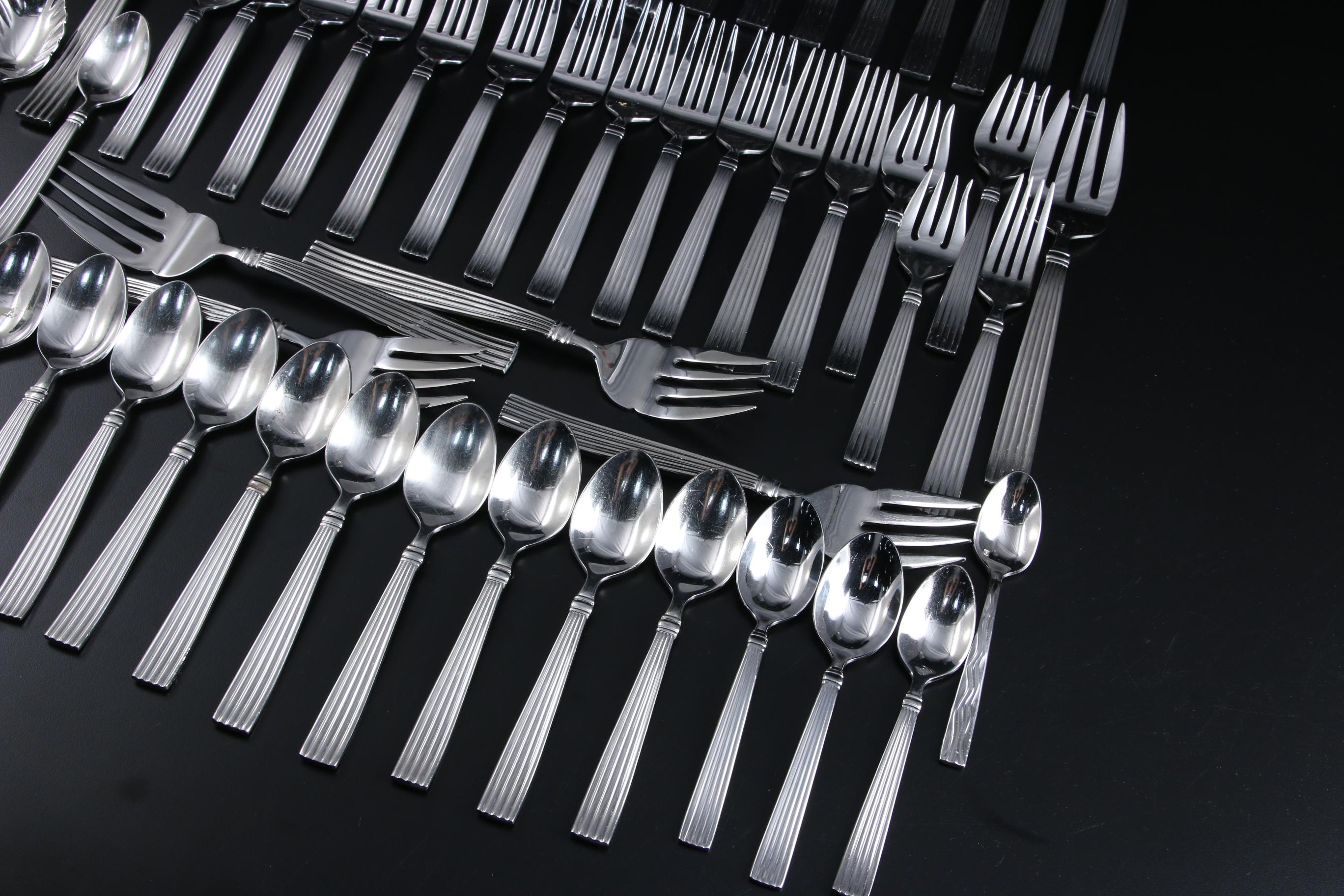 Reed & Barton "Crescendo and Crescendo II" Stainless Steel Flatware