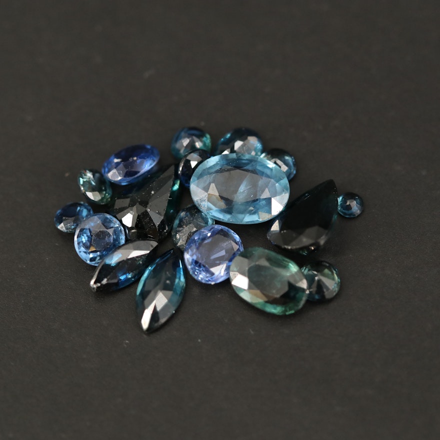 Loose 5.92 CTW Mixed Faceted Sapphires