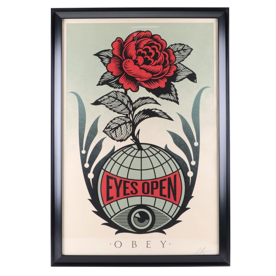 Shepard Fairey Offset Print "Eyes Open," 2021