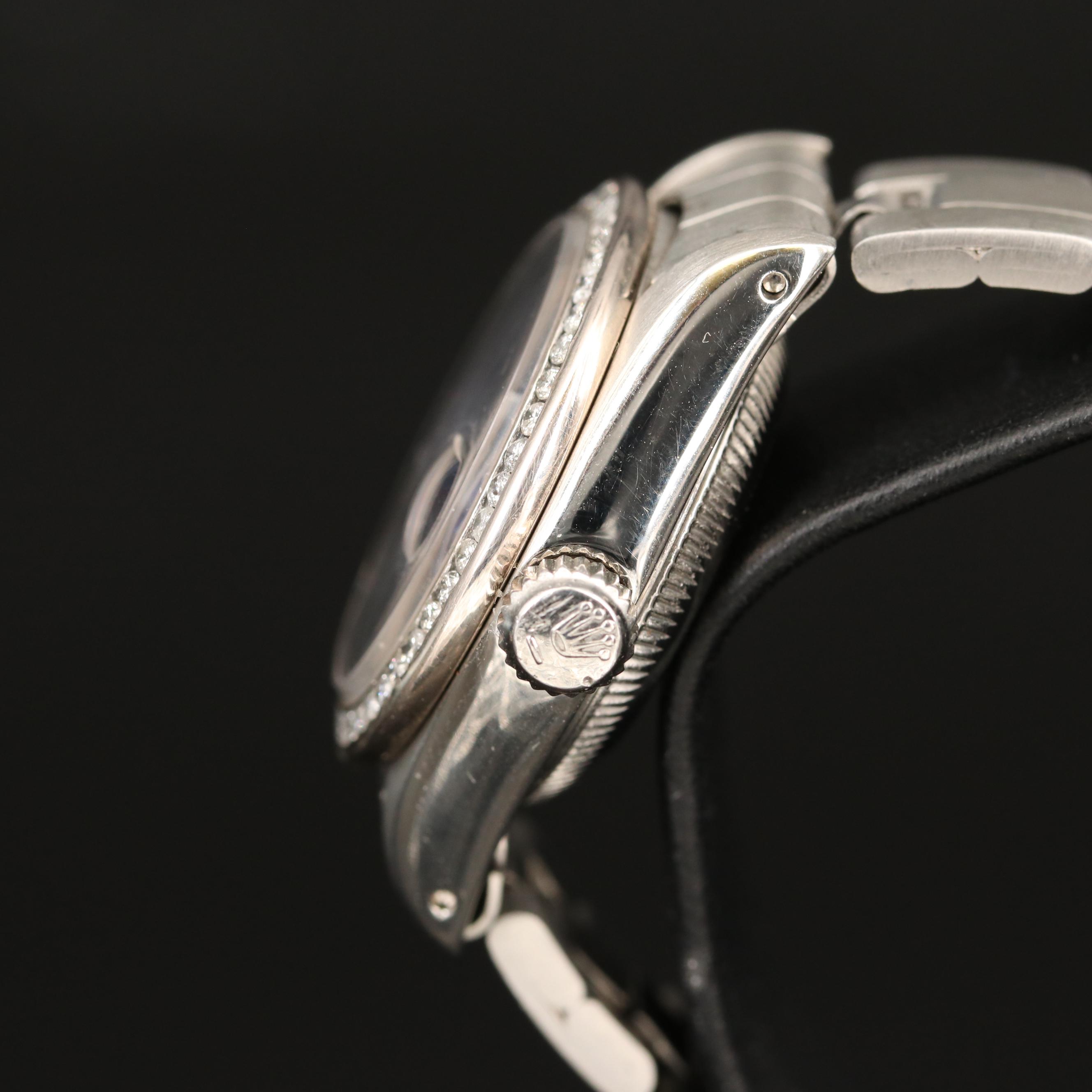 1978 Rolex "Datejust" Diamond Dial and Bezel Stainless Steel Watch