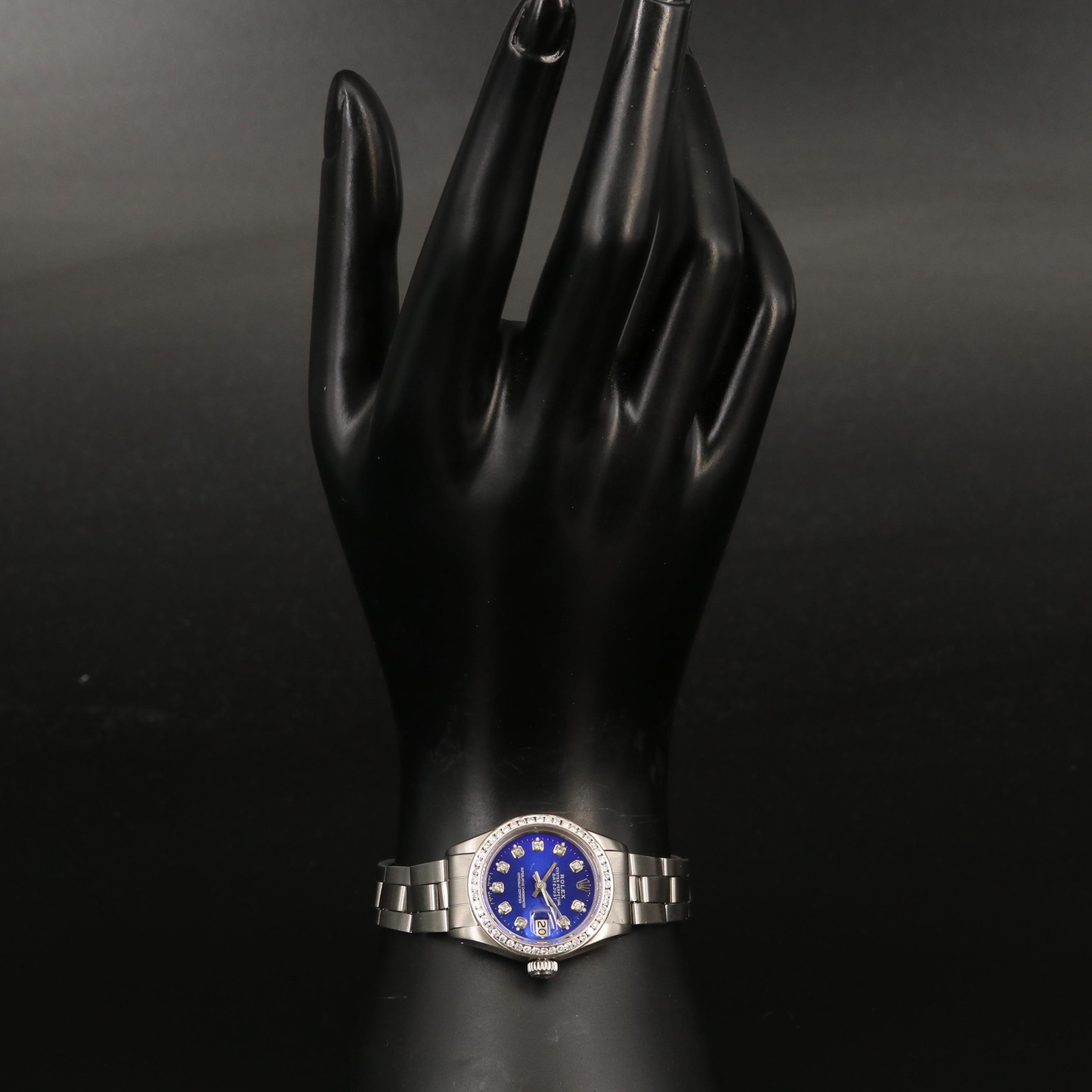 1978 Rolex "Datejust" Diamond Dial and Bezel Stainless Steel Watch