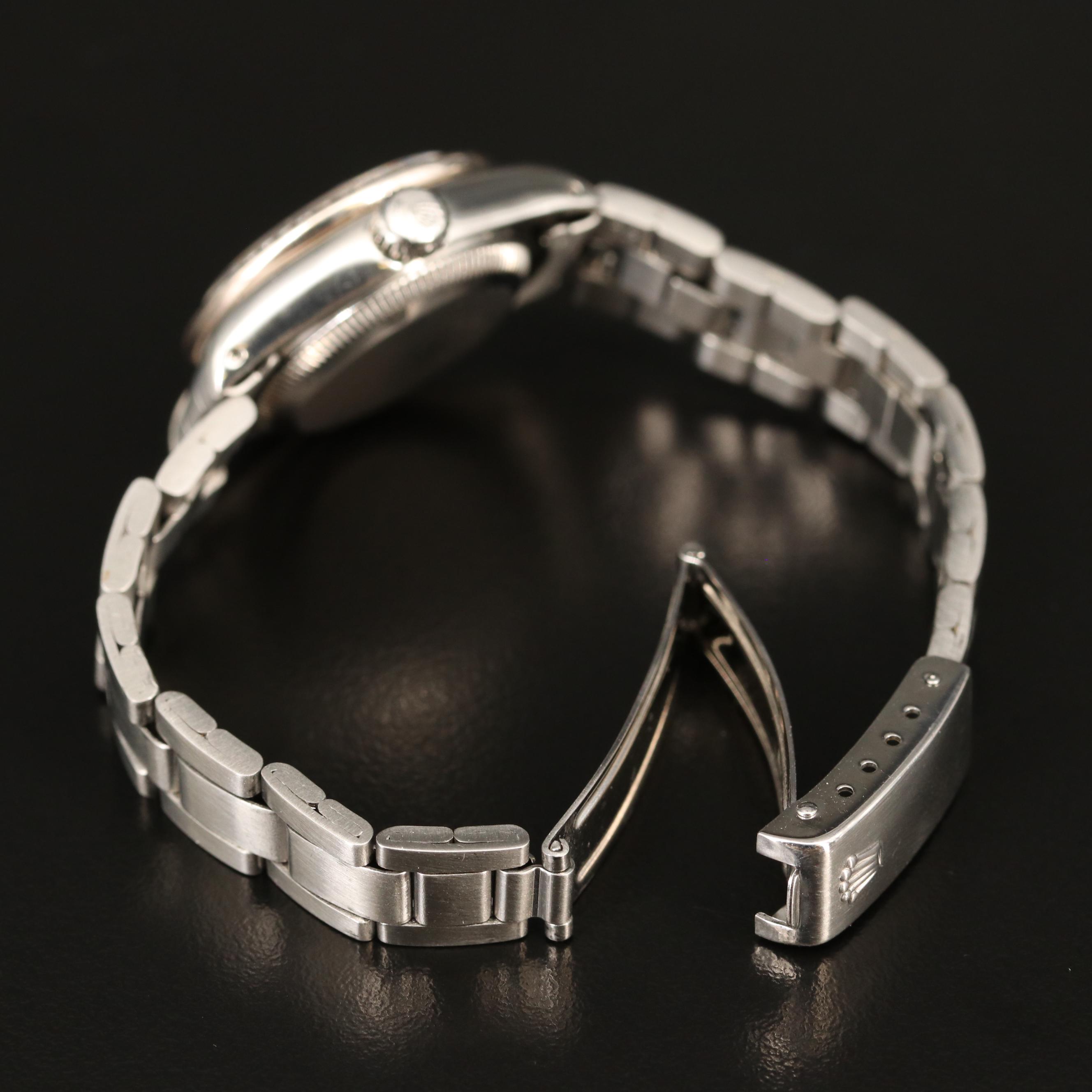 1978 Rolex "Datejust" Diamond Dial and Bezel Stainless Steel Watch