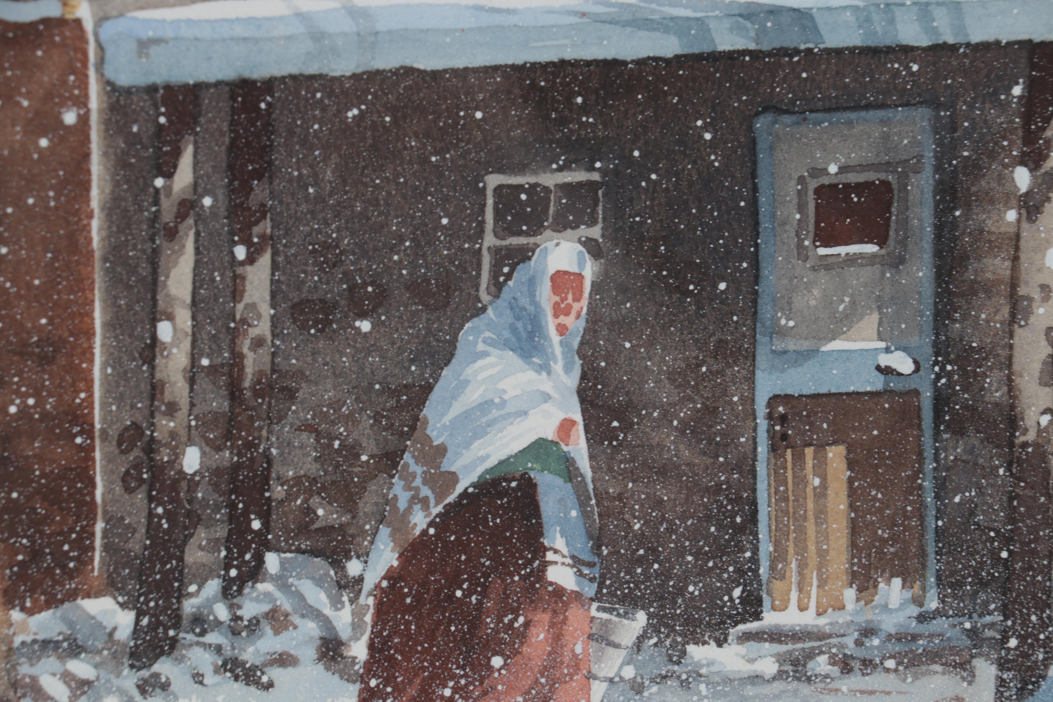 Michael McCullough Watercolor Painting "Taos Morning"