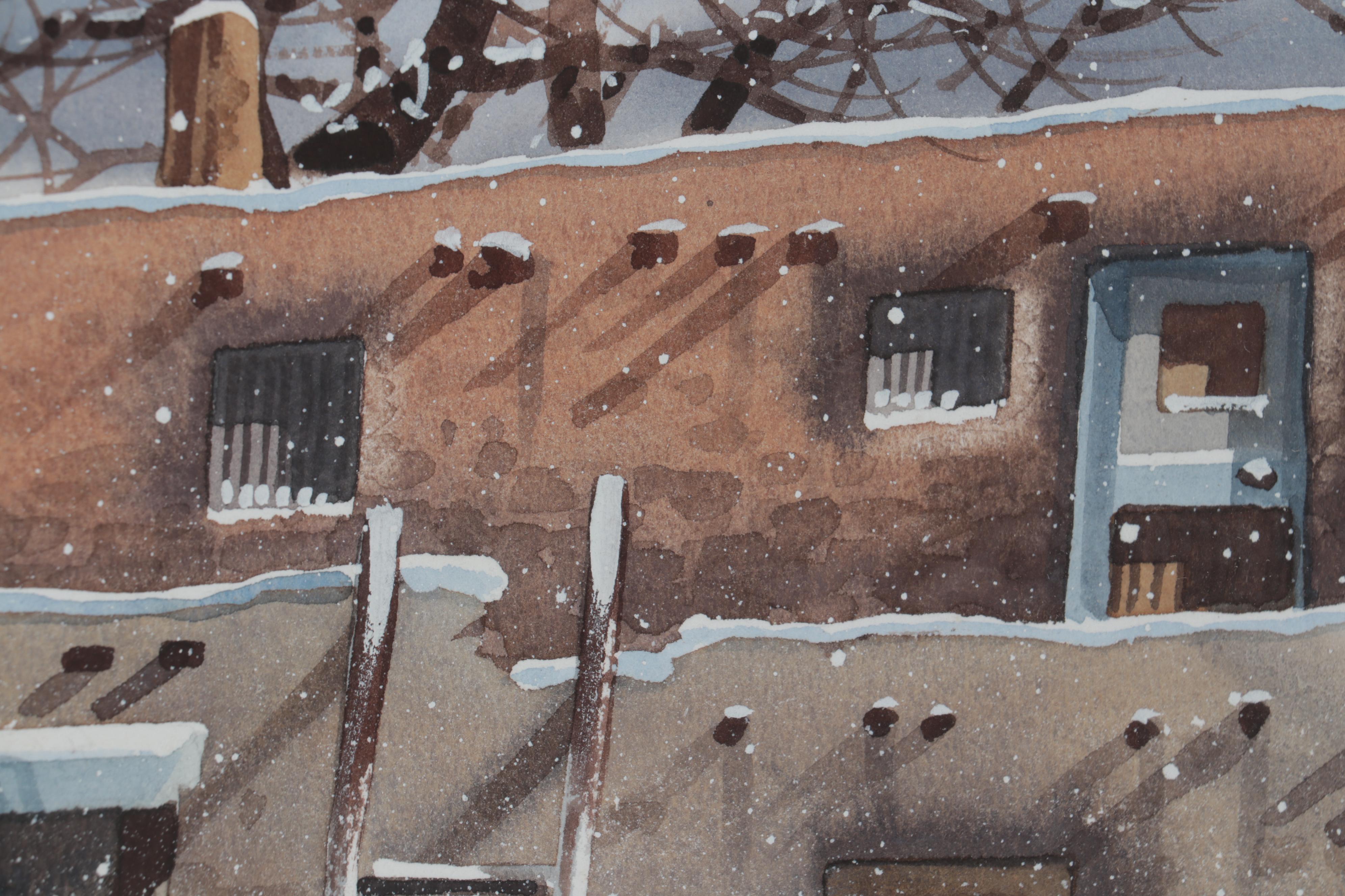 Michael McCullough Watercolor Painting "Taos Morning"