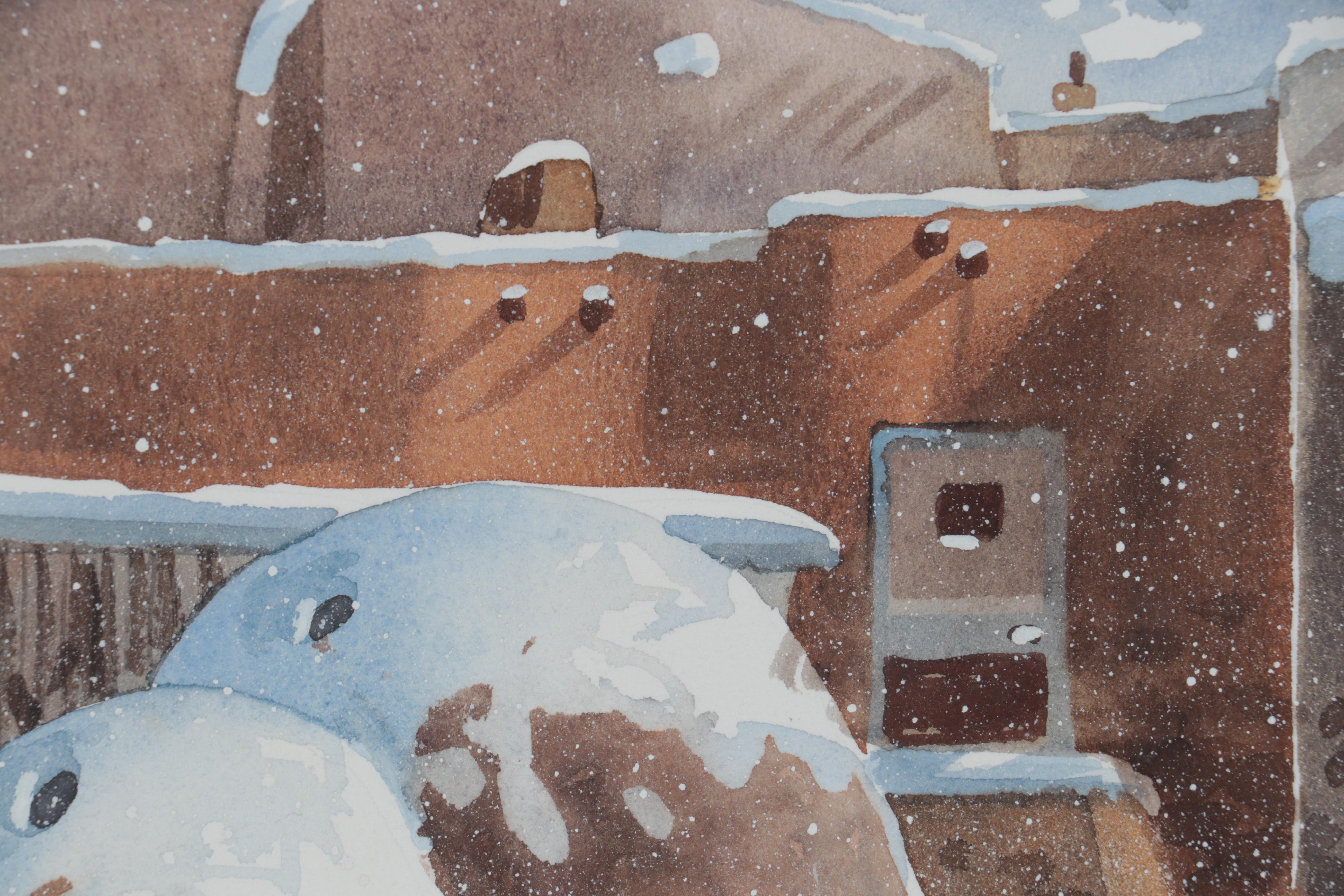 Michael McCullough Watercolor Painting "Taos Morning"