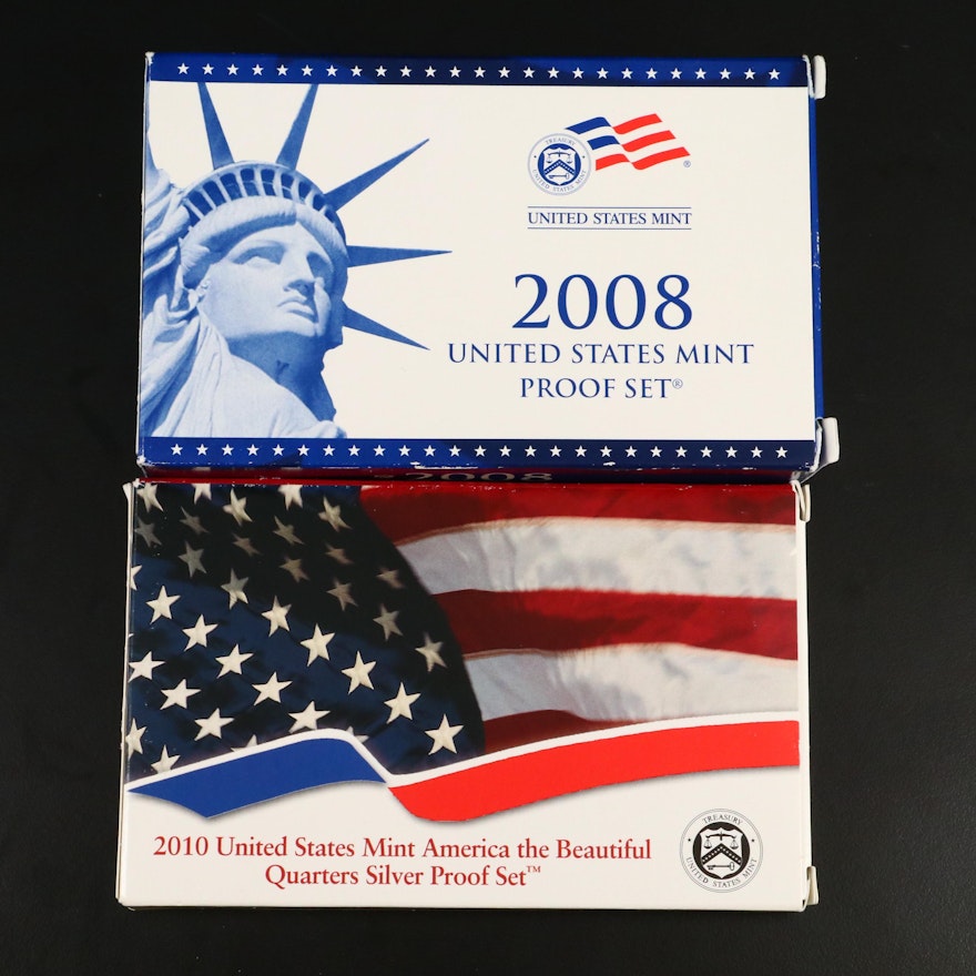 Two U.S. Mint Proof Sets Including Silver