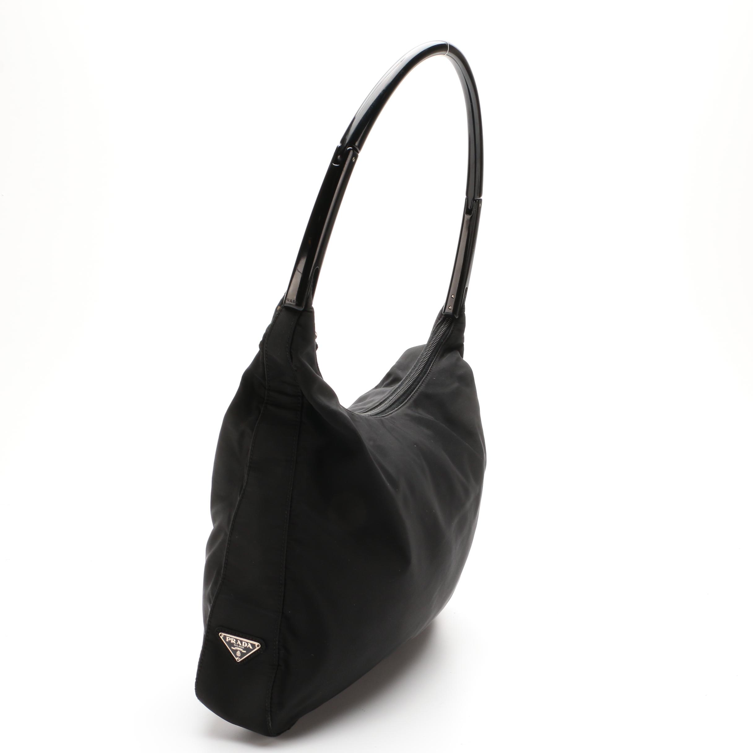 Prada Black Nylon Tessuto Shoulder Bag