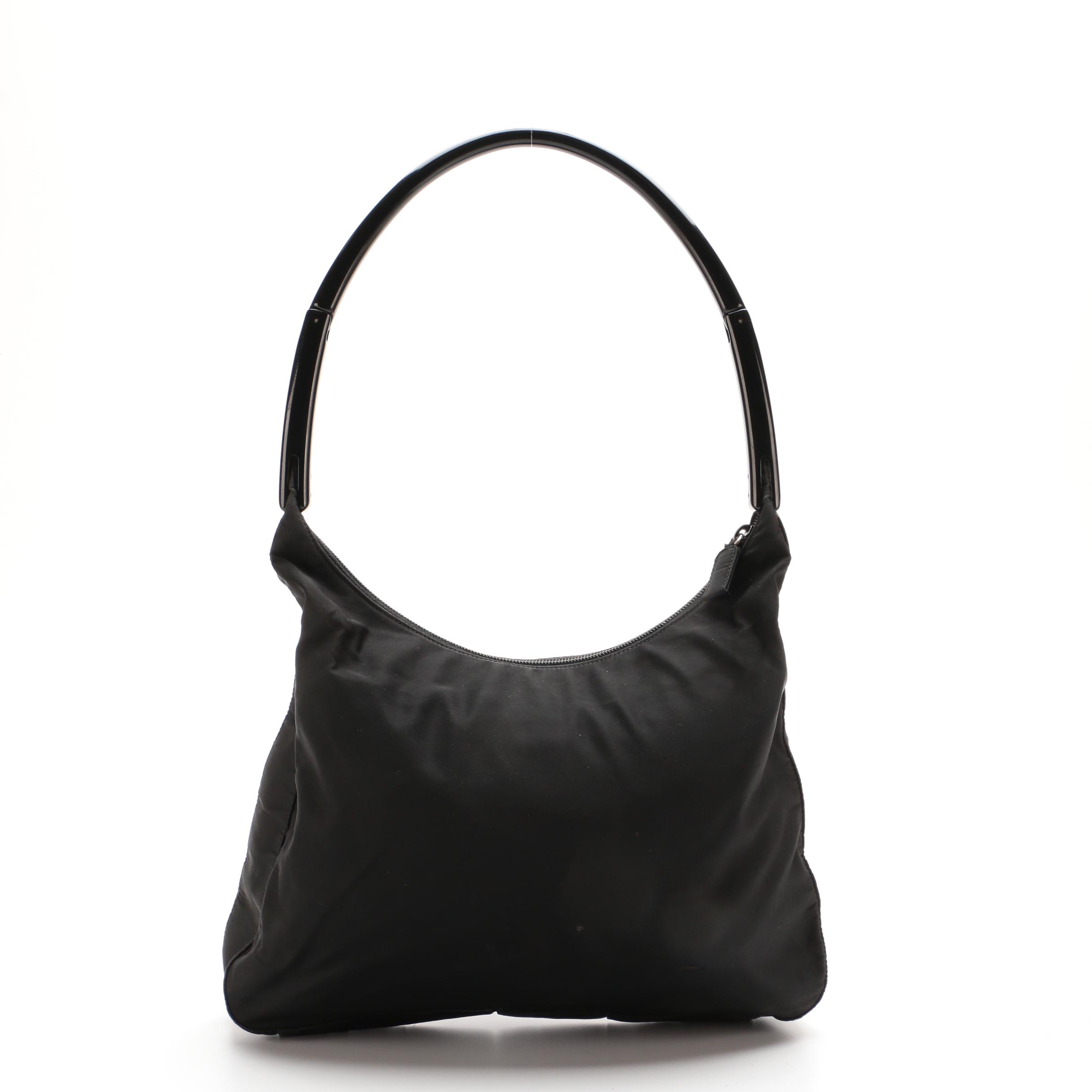 Prada Black Nylon Tessuto Shoulder Bag