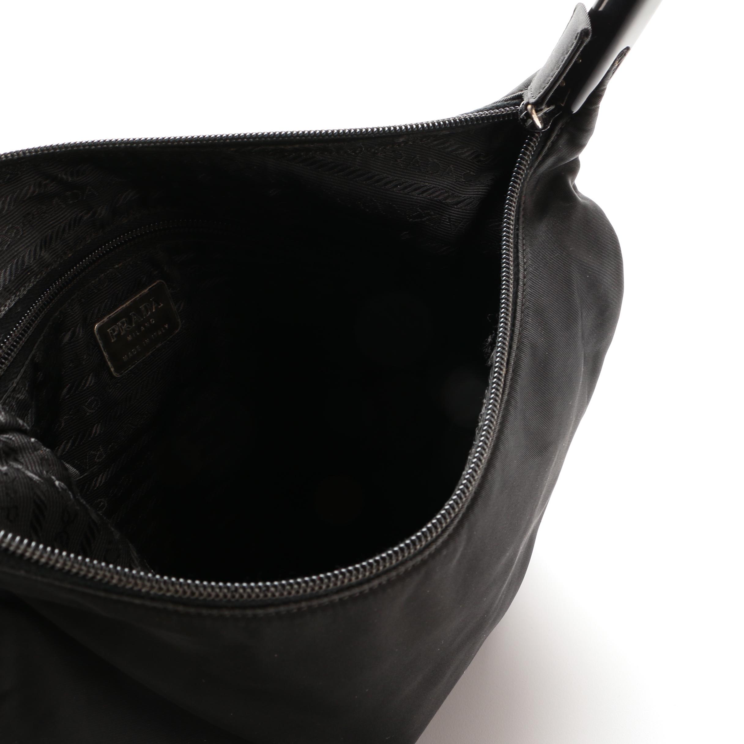 Prada Black Nylon Tessuto Shoulder Bag