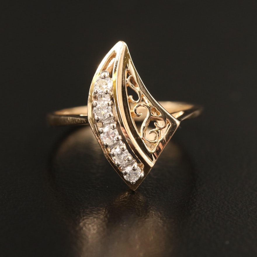 14K Diamond Ring