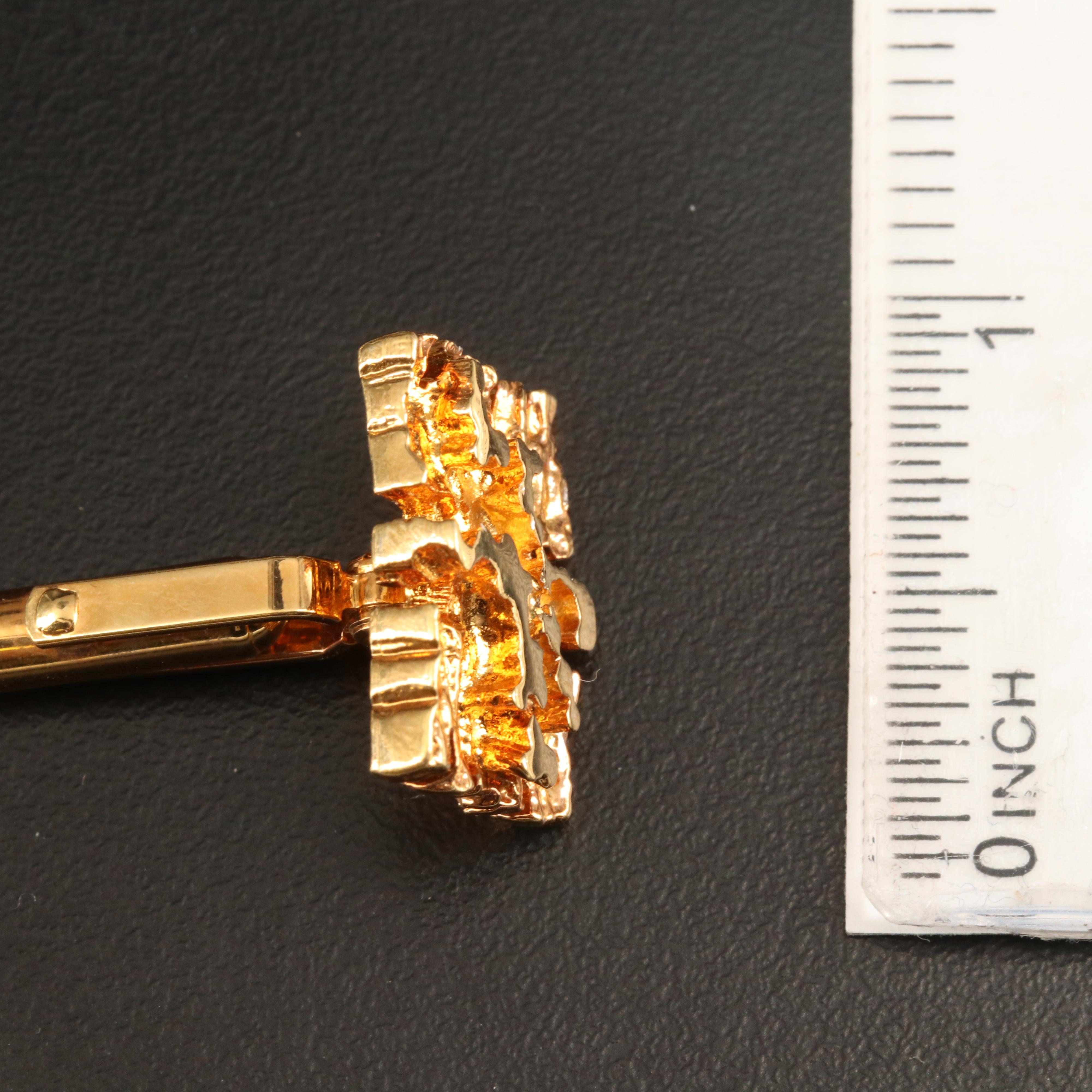 Vintage Cufflinks and Tie Clips Including Christian Dior, Comedy and Tragedy