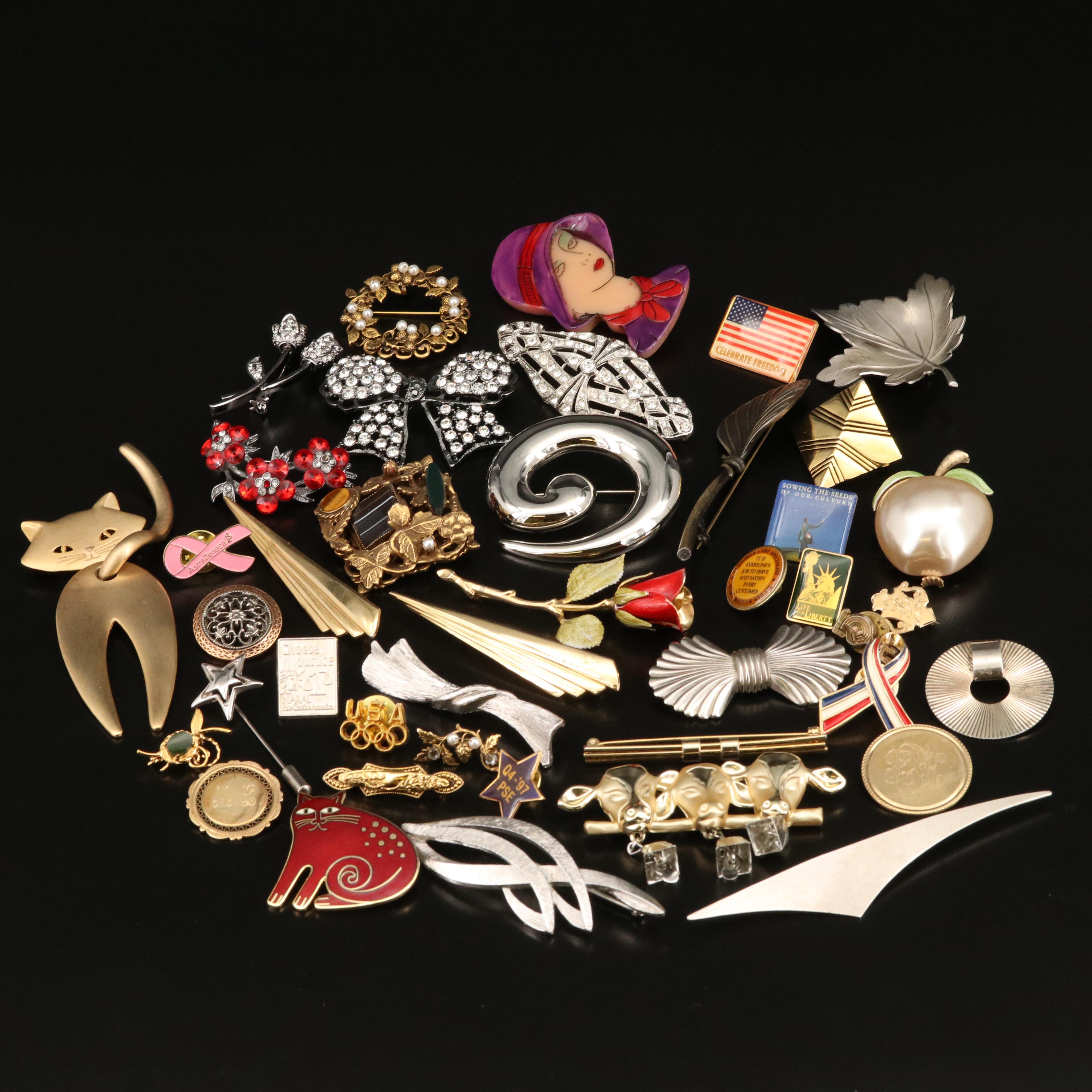 Antique and Vintage Brooches and Pins Featuring Wells, Anson and Giovanni