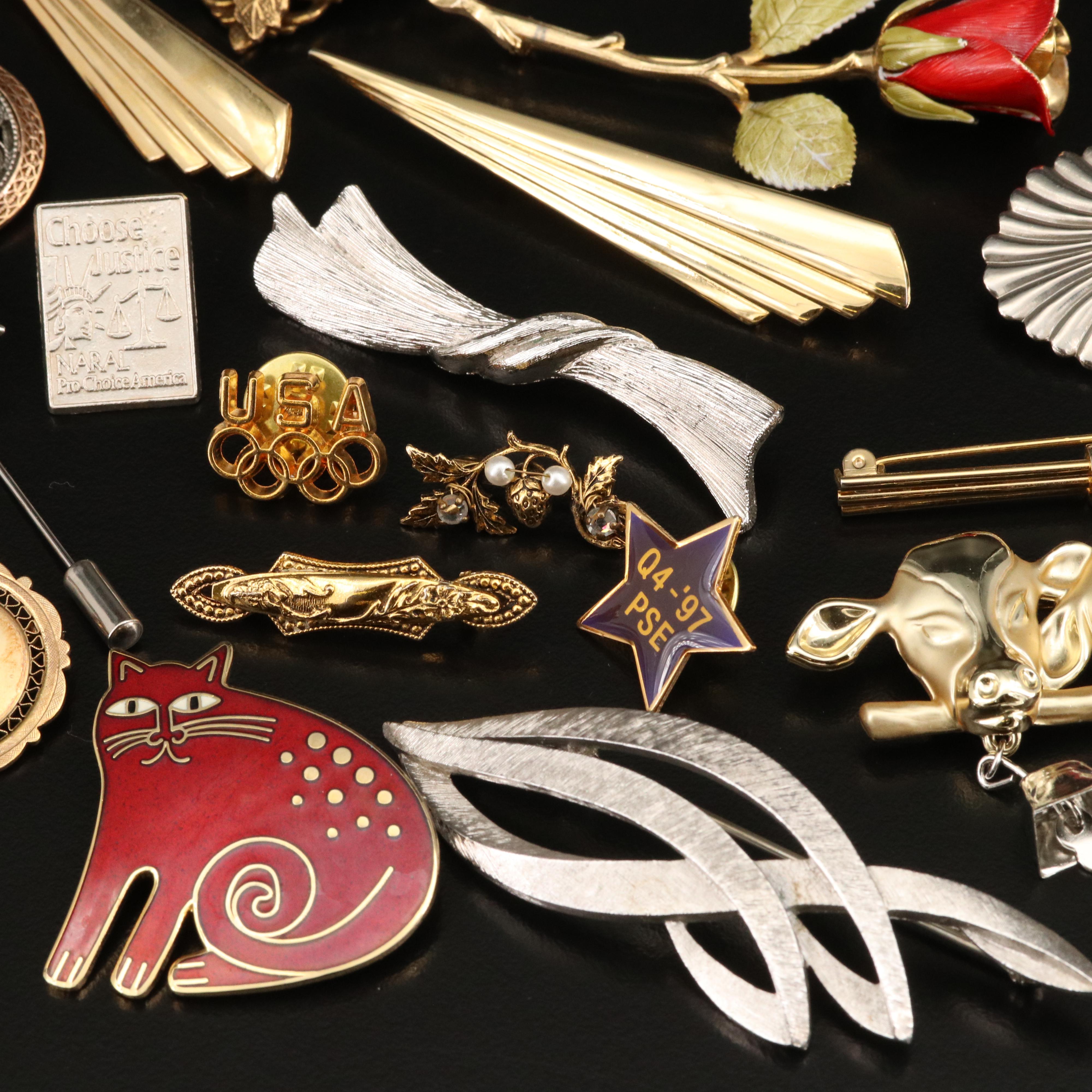 Antique and Vintage Brooches and Pins Featuring Wells, Anson and Giovanni