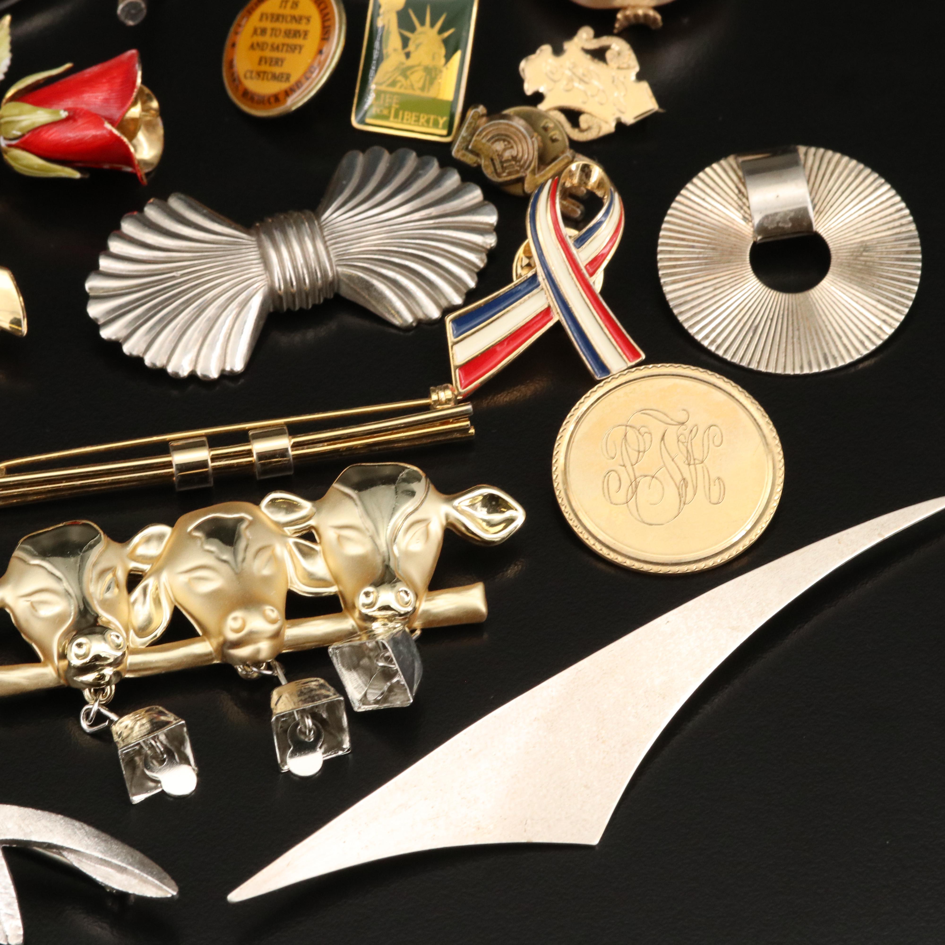 Antique and Vintage Brooches and Pins Featuring Wells, Anson and Giovanni