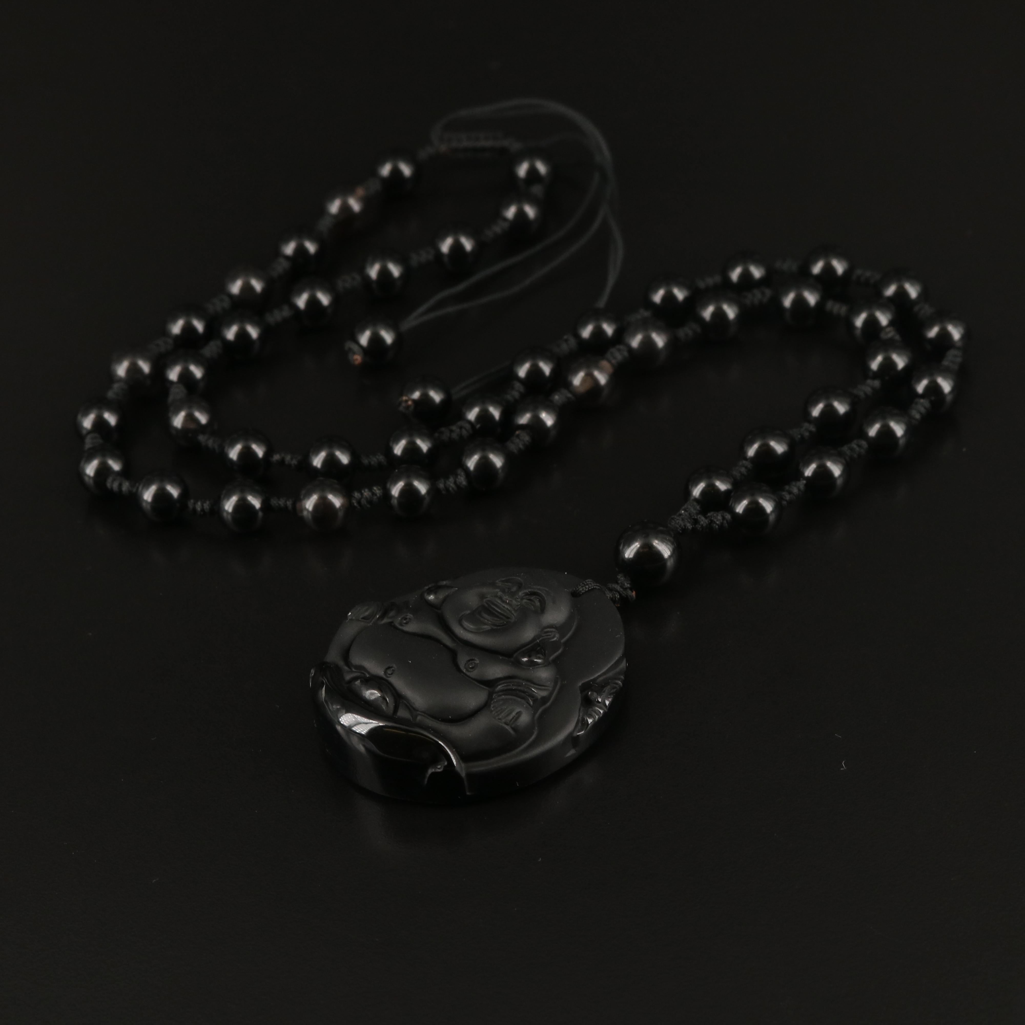 Budhai Obsidian Necklace