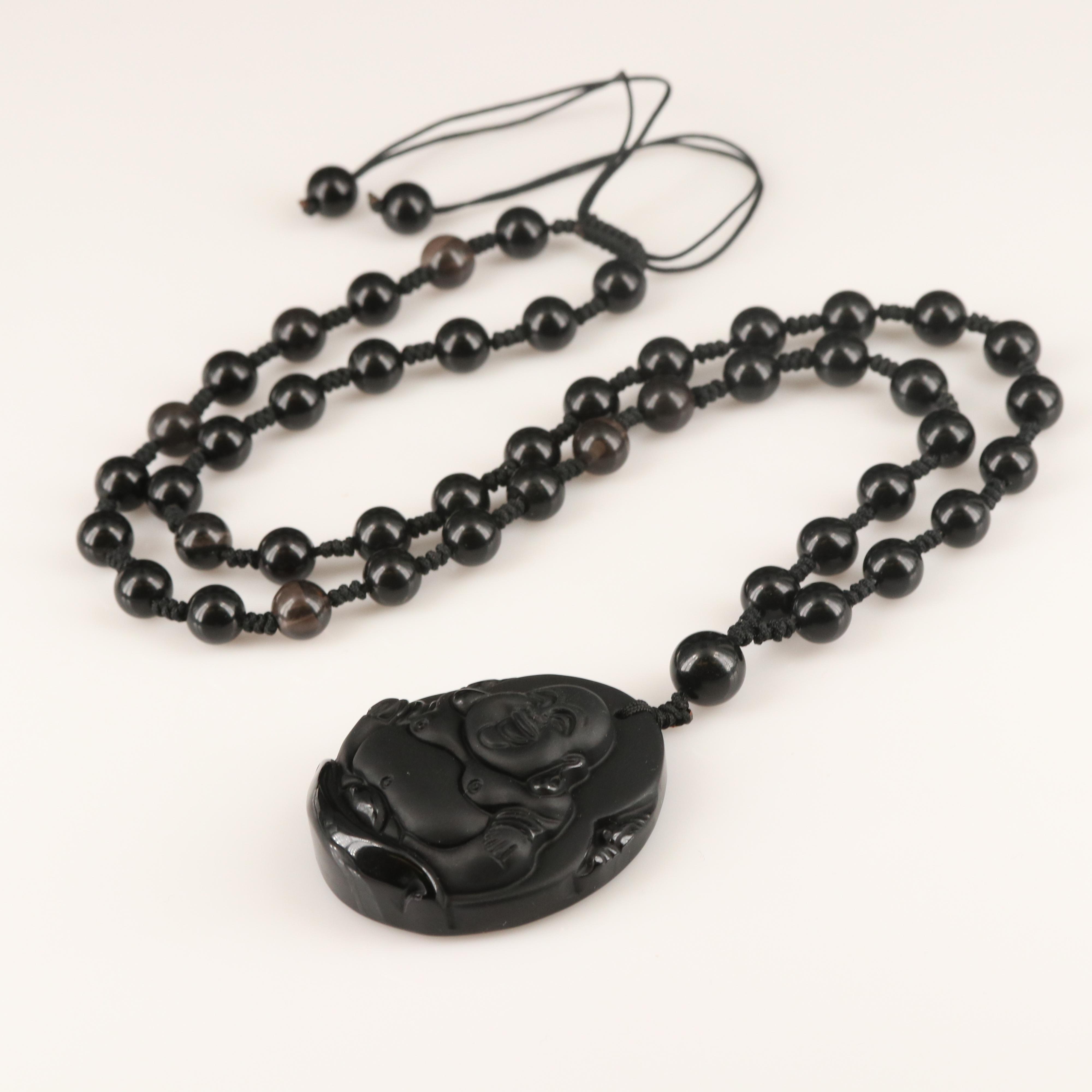 Budhai Obsidian Necklace