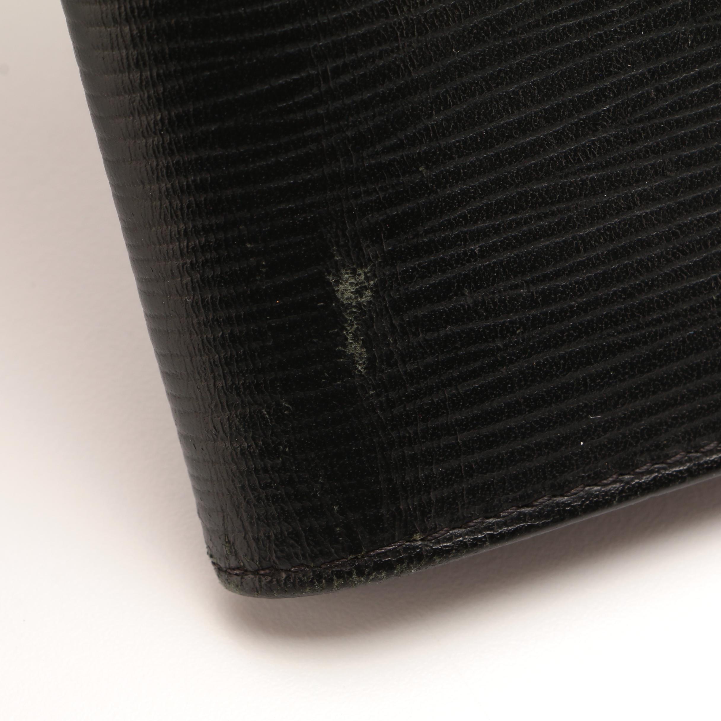 Louis Vuitton Brazza Wallet in Black Epi Leather