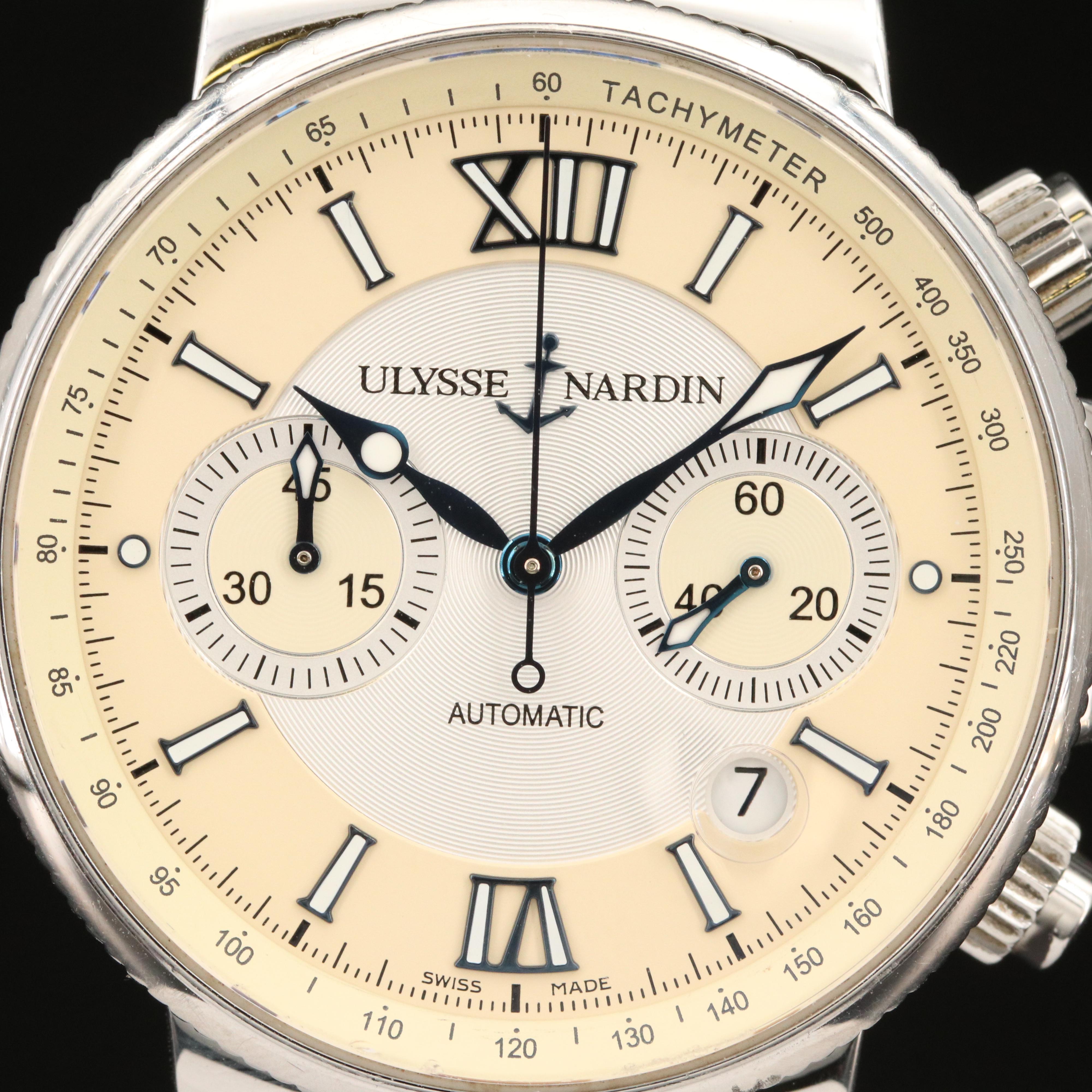 Ulysee Nardin Marine Chronograph Stainless Steel Watch