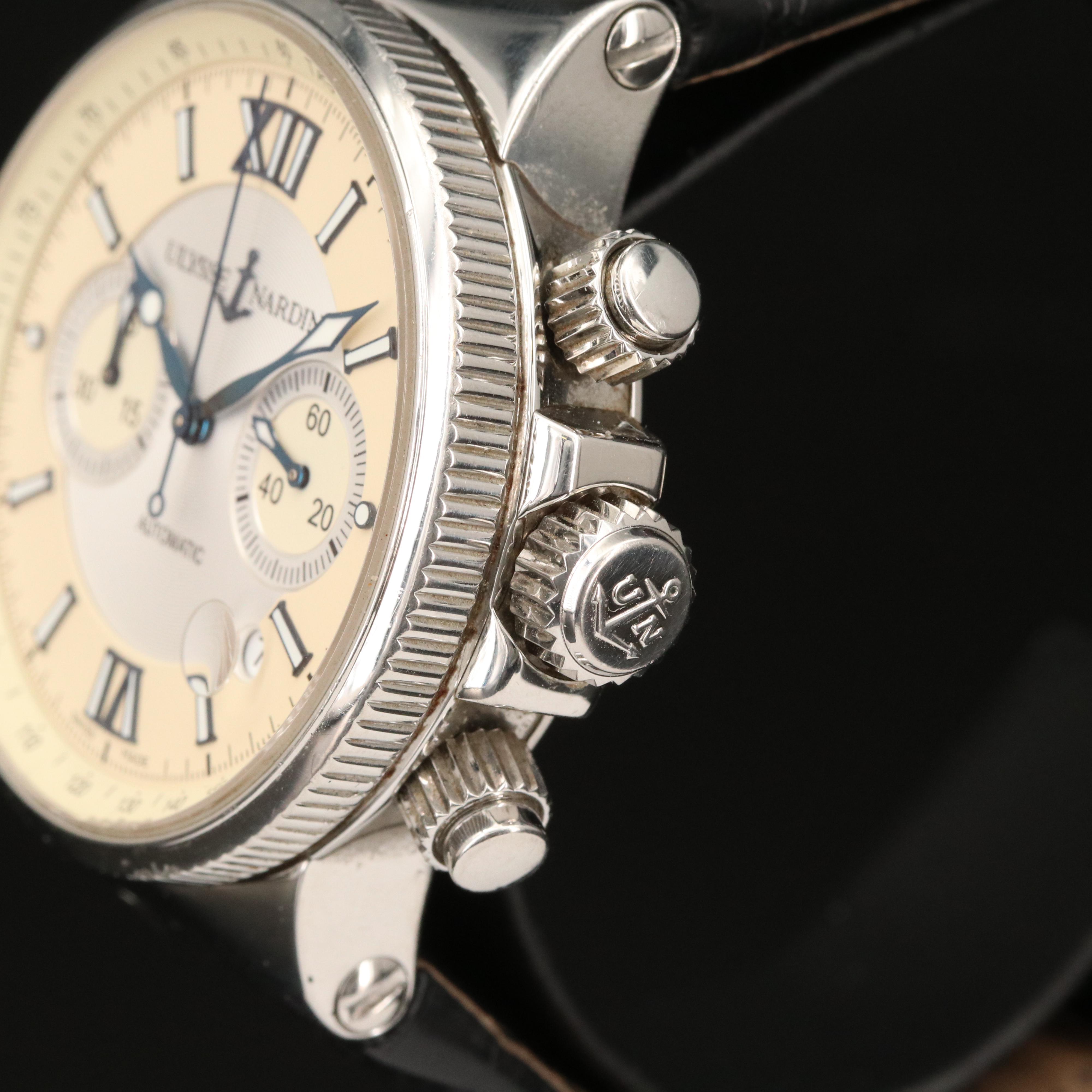 Ulysee Nardin Marine Chronograph Stainless Steel Watch