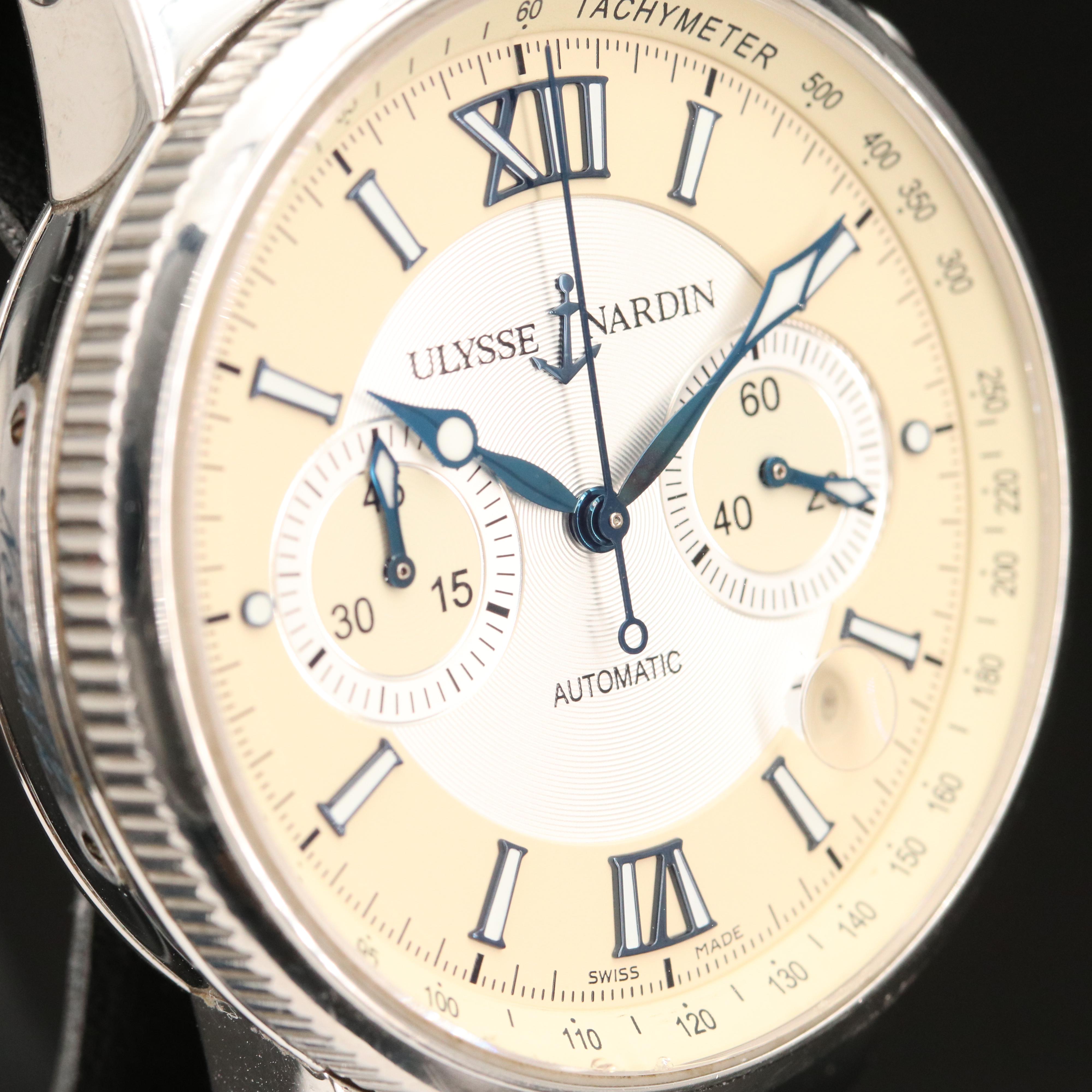 Ulysee Nardin Marine Chronograph Stainless Steel Watch