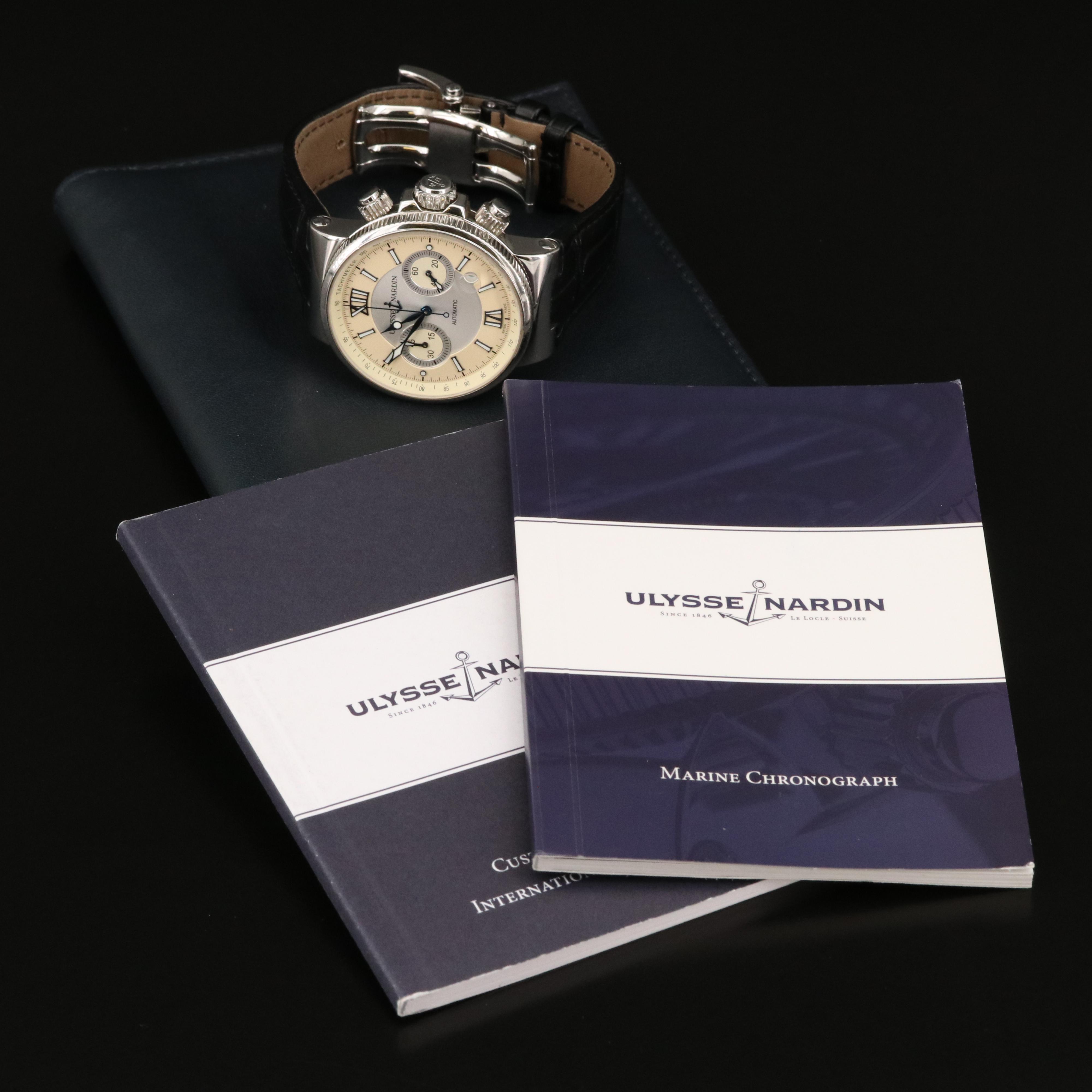 Ulysee Nardin Marine Chronograph Stainless Steel Watch