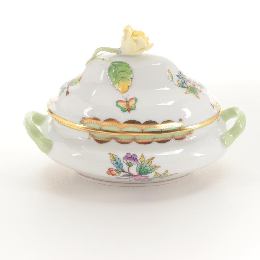 Herend "Queen Victoria" Porcelain Miniature Tureen