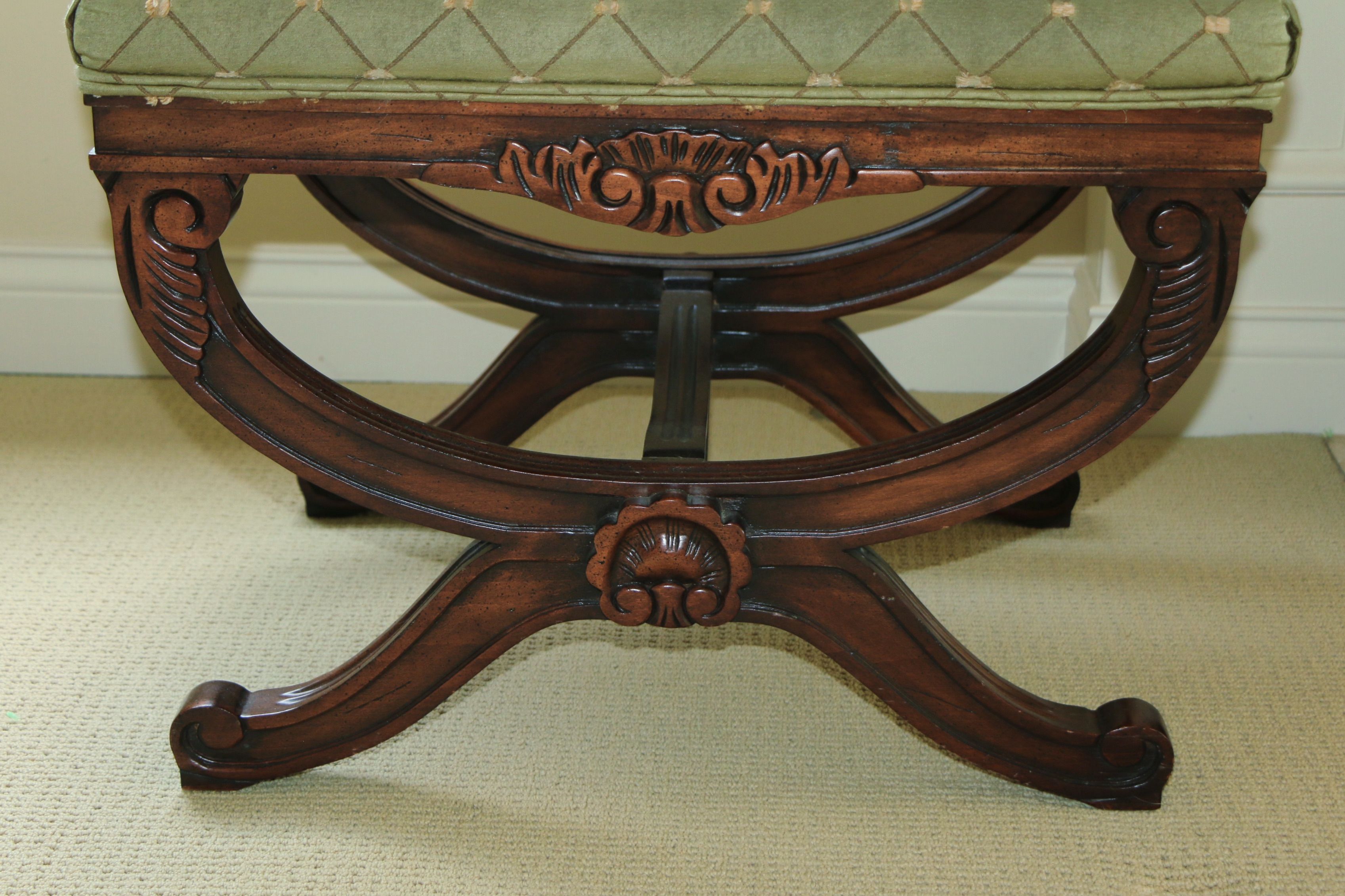 Drexel-Heritage Upholstered Armchair and Ottoman