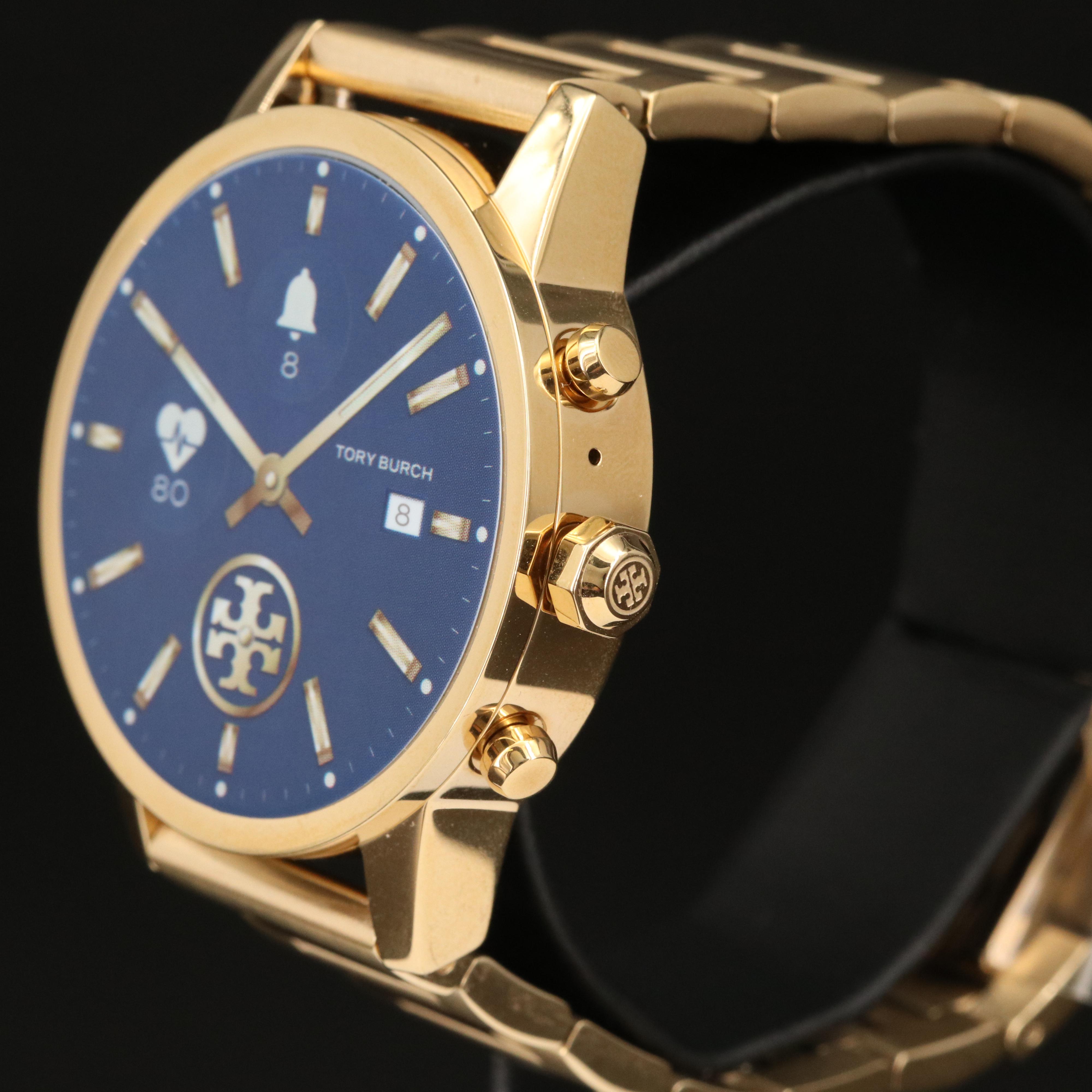 Tory Burch Gigi Tory Track Gold Tone Touchscreen Smart Watch