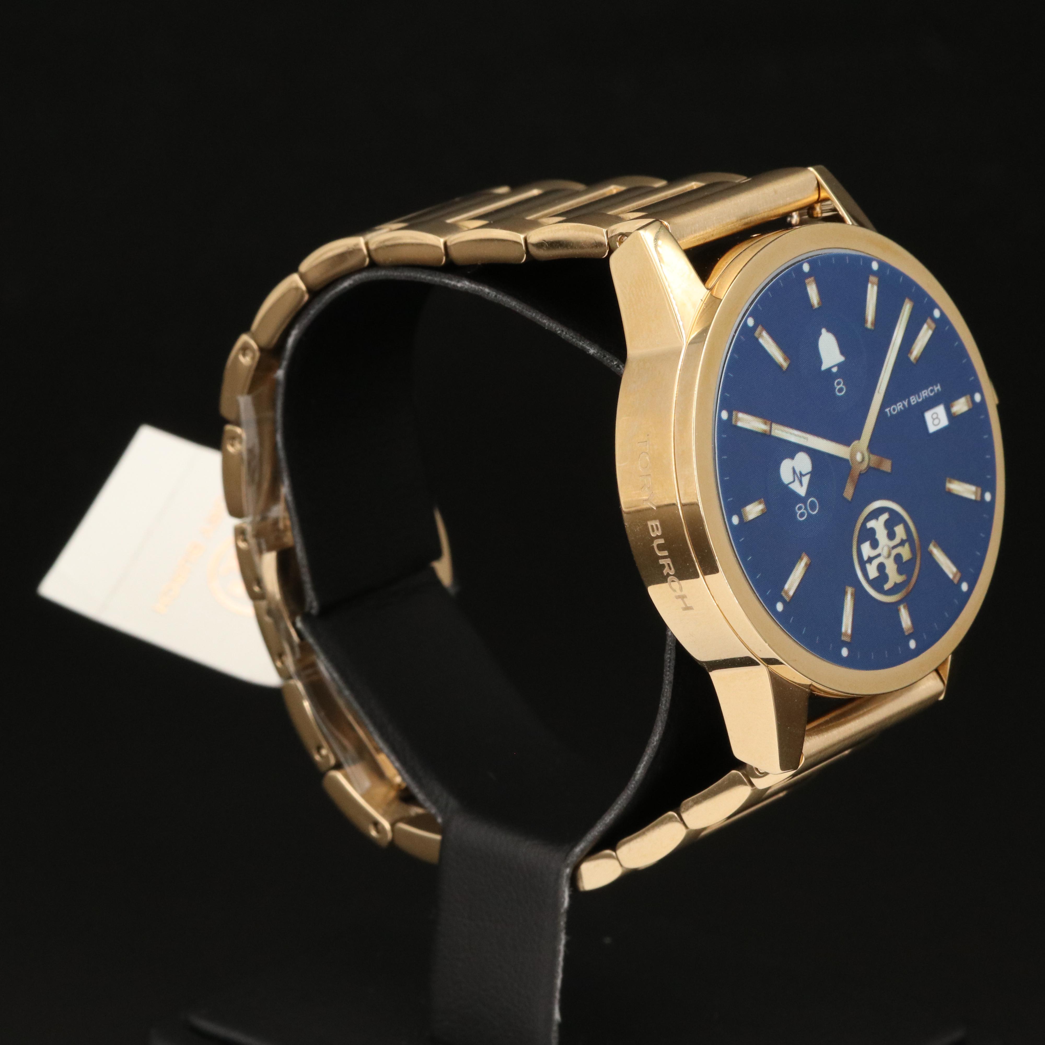 Tory Burch Gigi Tory Track Gold Tone Touchscreen Smart Watch