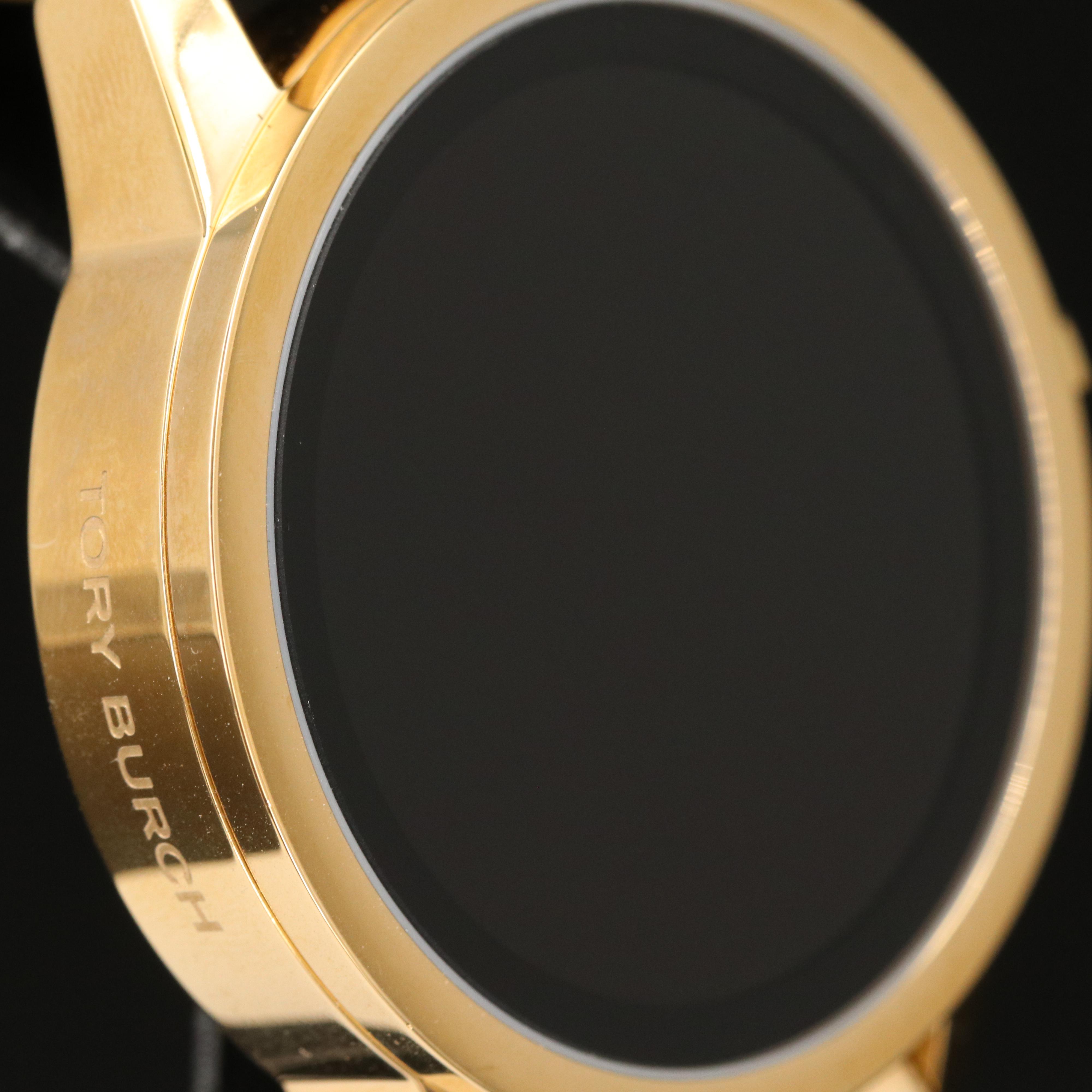 Tory Burch Gigi Tory Track Gold Tone Touchscreen Smart Watch