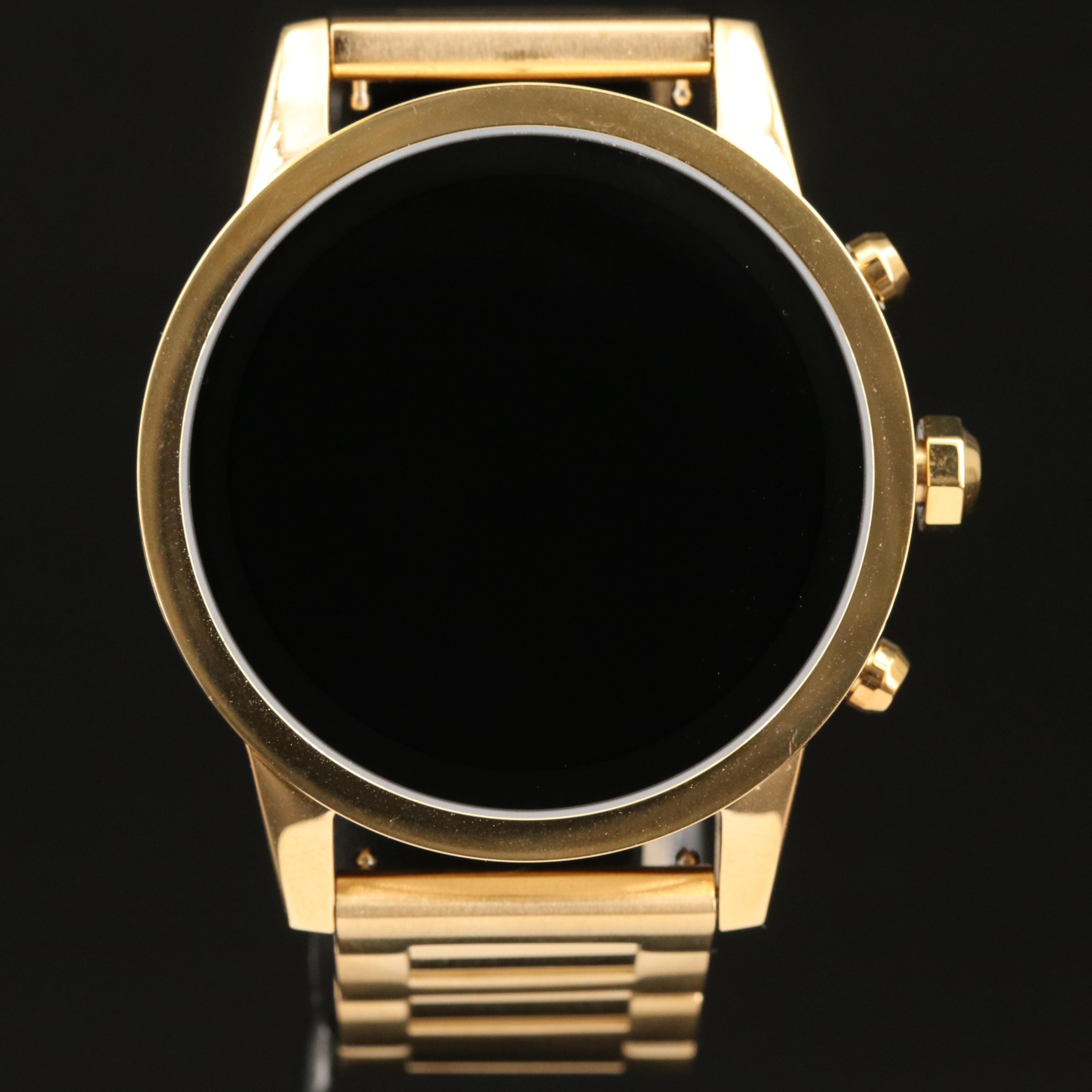 Tory Burch Gigi Tory Track Gold Tone Touchscreen Smart Watch