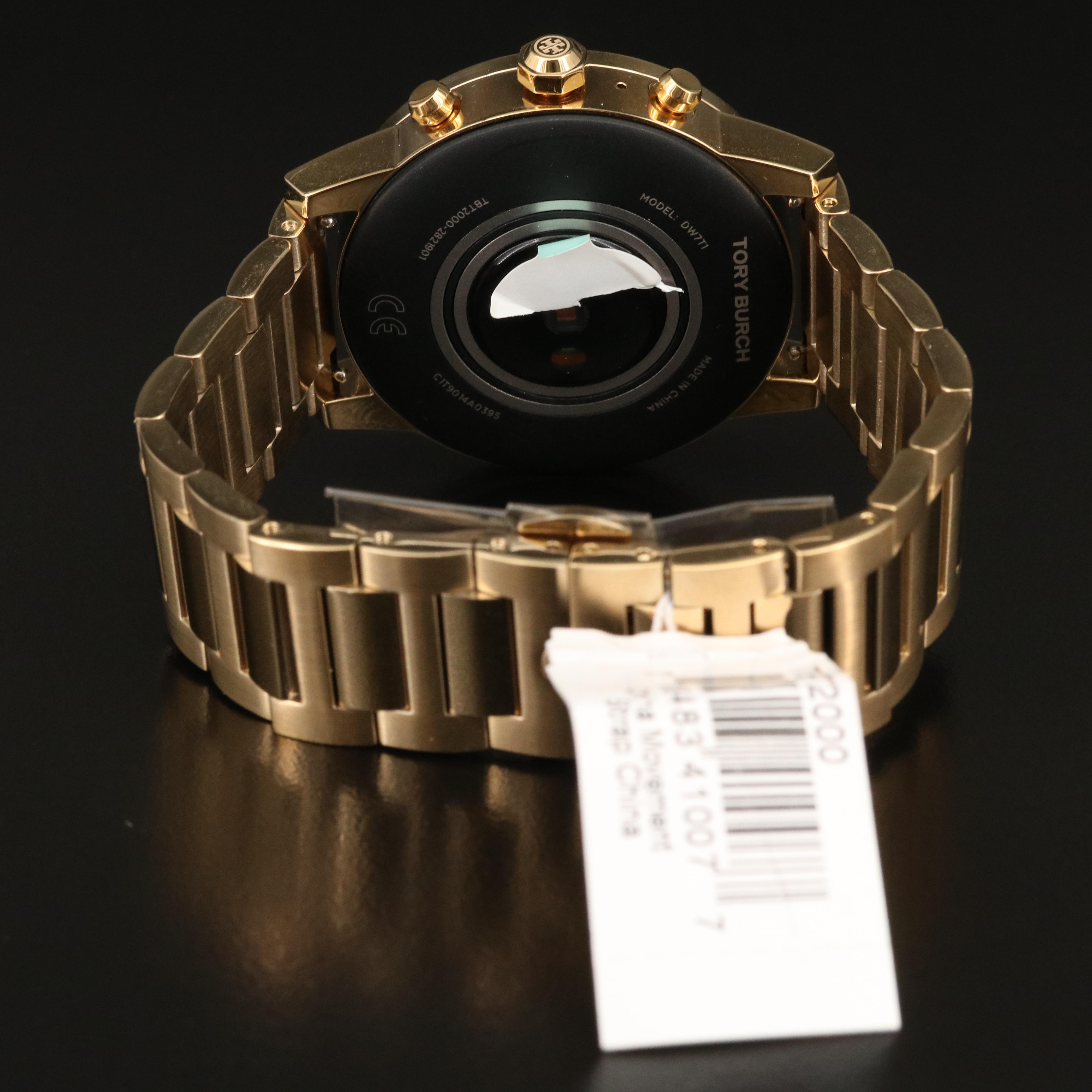 Tory Burch Gigi Tory Track Gold Tone Touchscreen Smart Watch