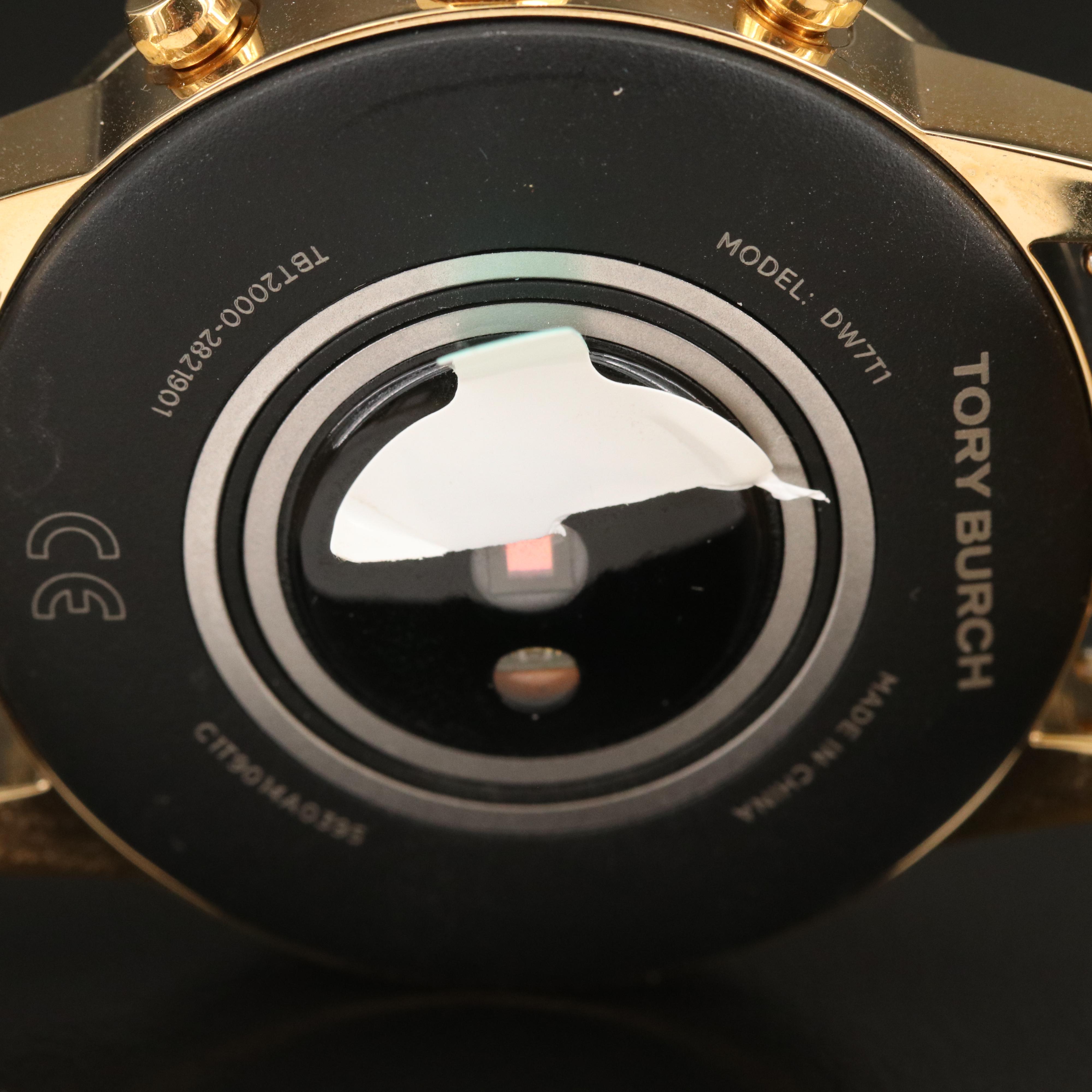 Tory Burch Gigi Tory Track Gold Tone Touchscreen Smart Watch