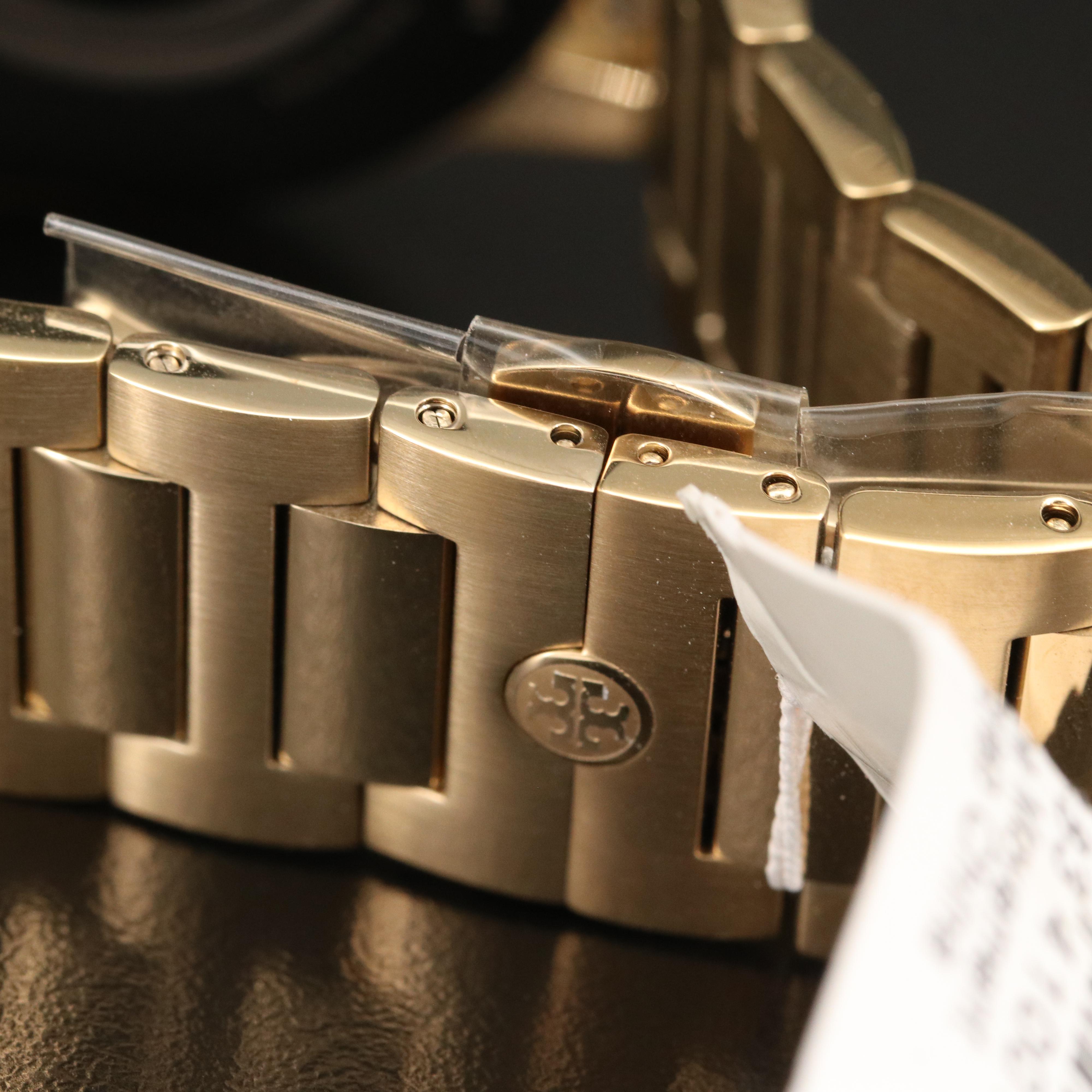 Tory Burch Gigi Tory Track Gold Tone Touchscreen Smart Watch