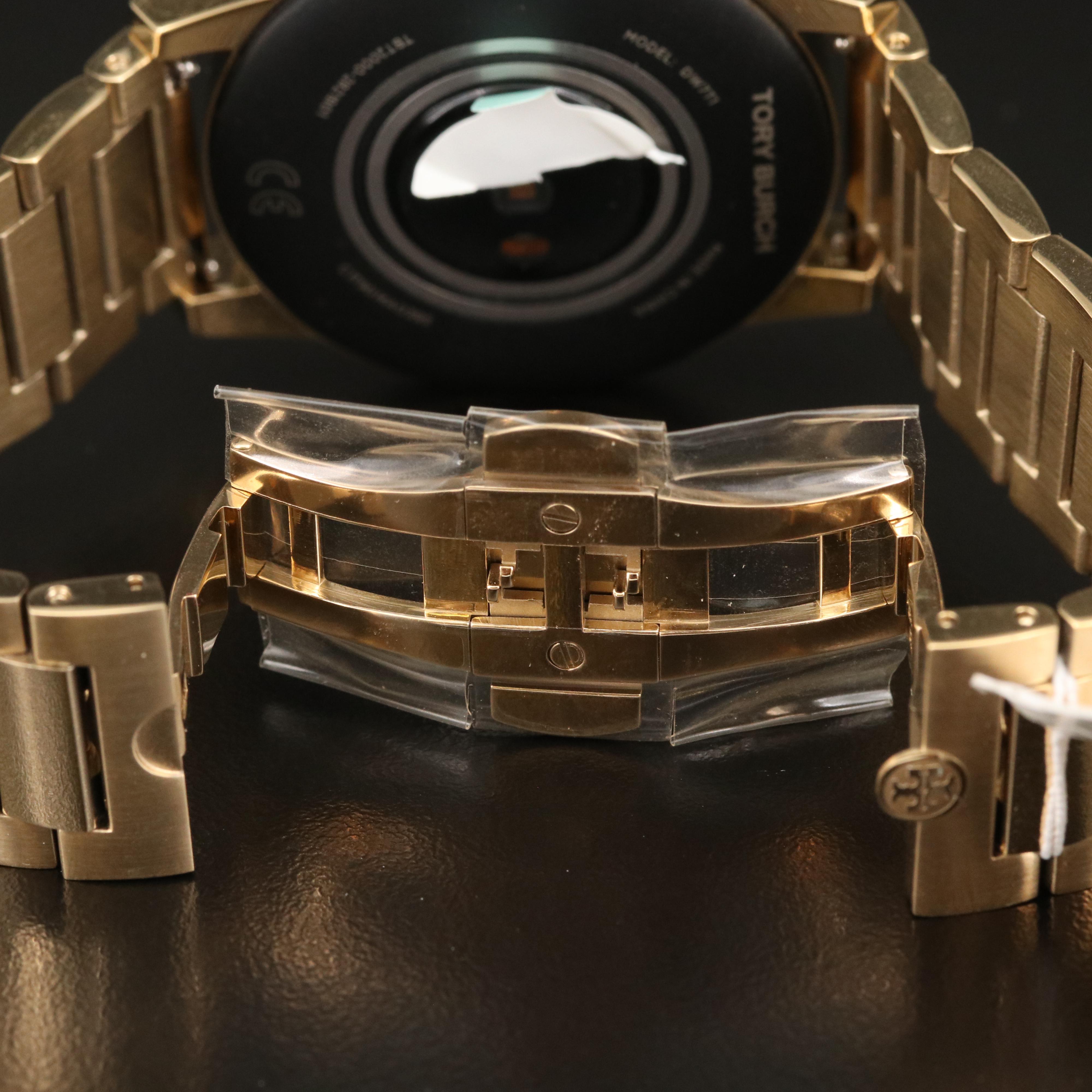 Tory Burch Gigi Tory Track Gold Tone Touchscreen Smart Watch