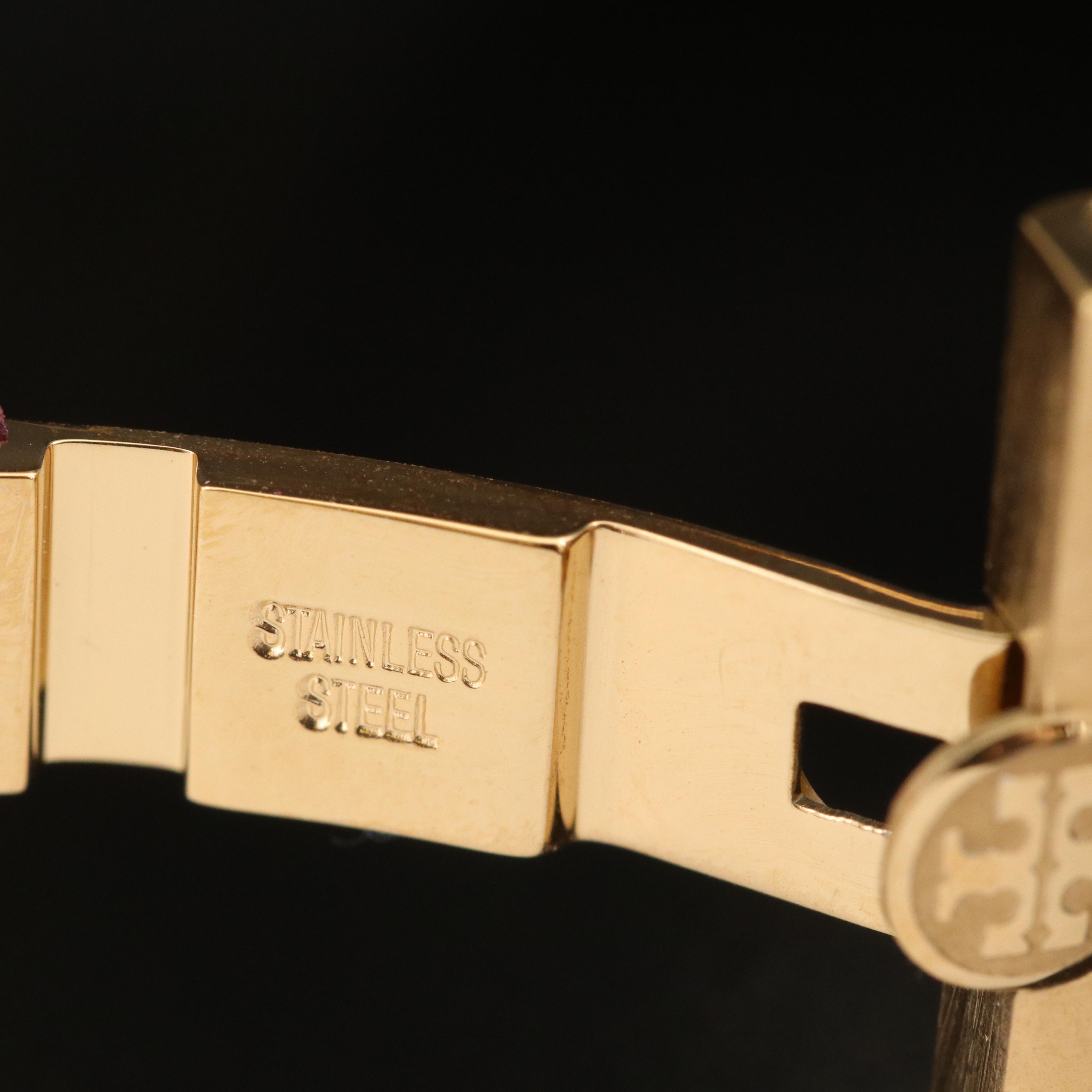 Tory Burch Gigi Tory Track Gold Tone Touchscreen Smart Watch