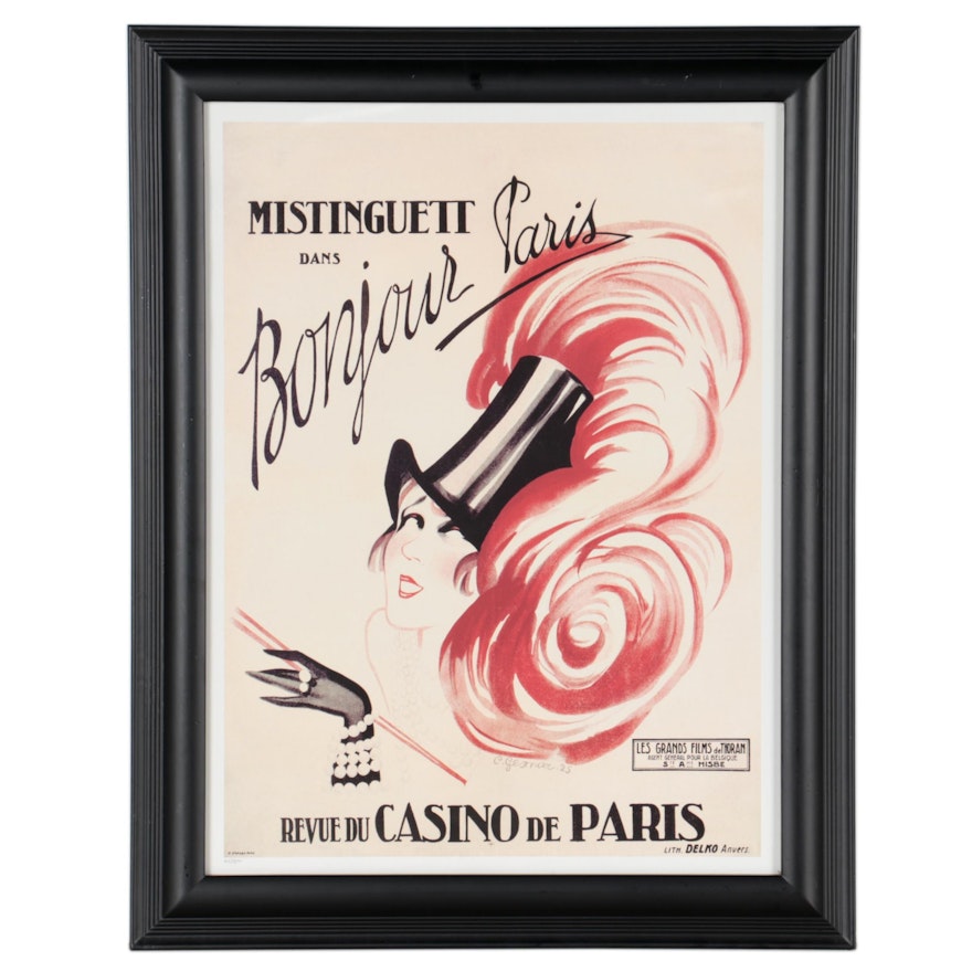 Giclée after Charles Gesmar "Mistinguett, Bonjour Paris" Late 20th-21st Century