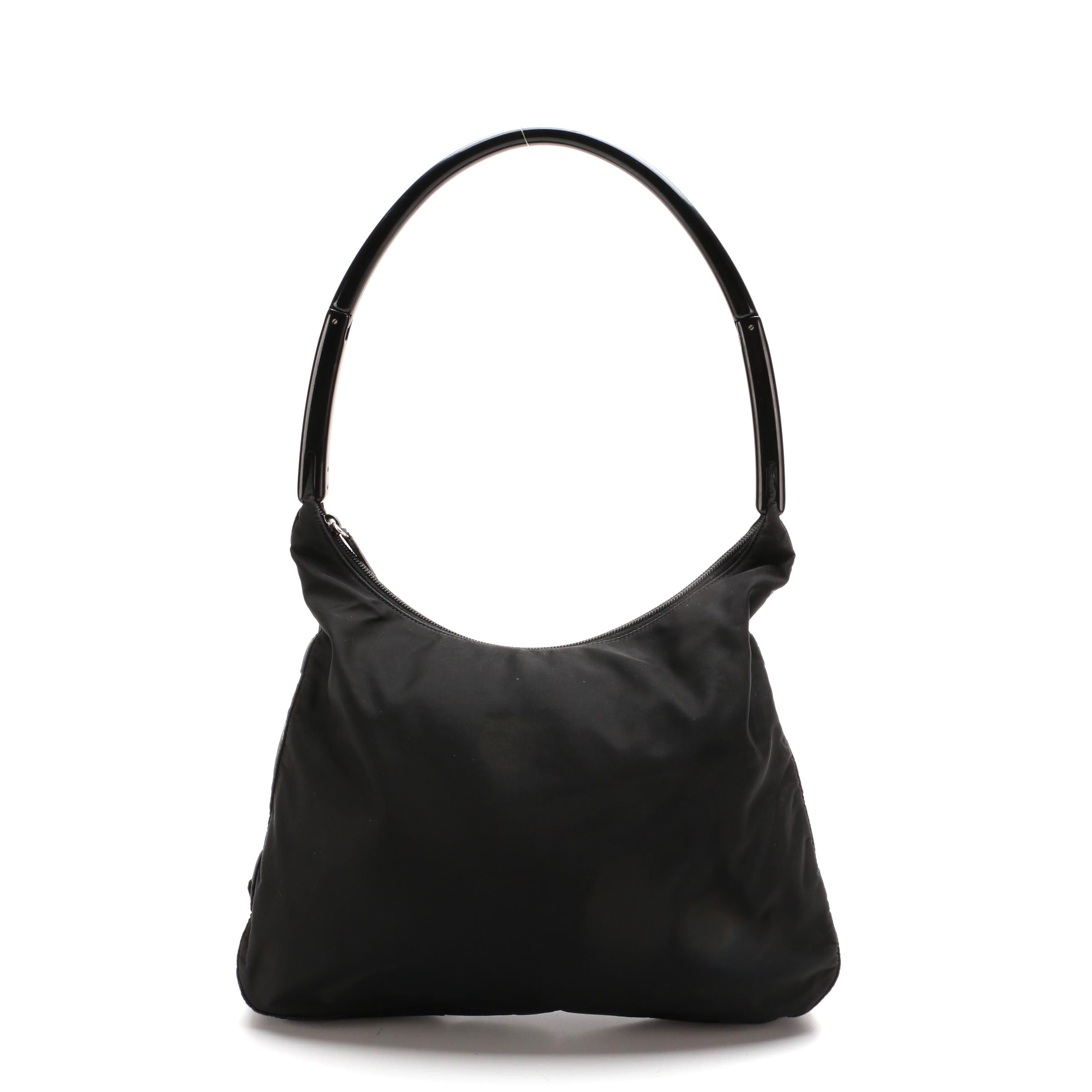 Prada Black Nylon Tessuto Shoulder Bag