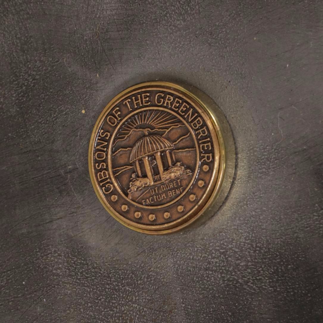 Gibson's of the Greenbrier Petrified Wood Accent Table on Forged Metal Base