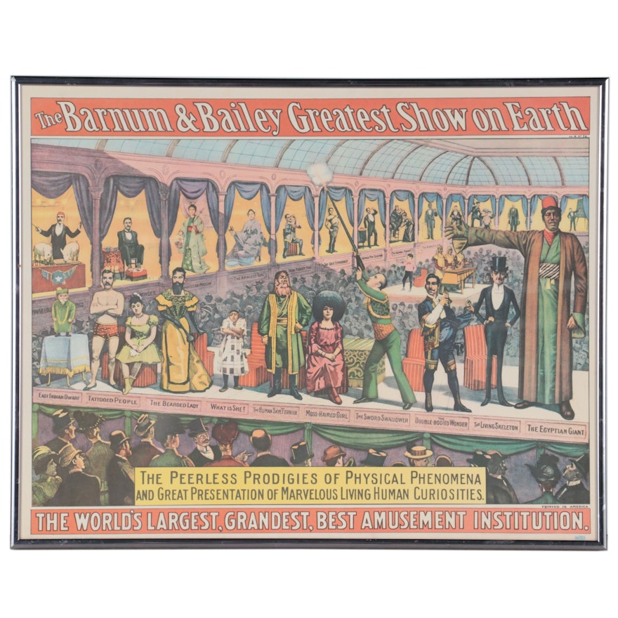 Offset Lithograph Advertisement "Barnum & Bailey Greatest Show on Earth"