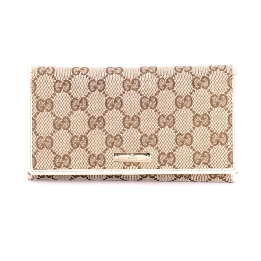 Gucci GG Canvas and Leather Wallet