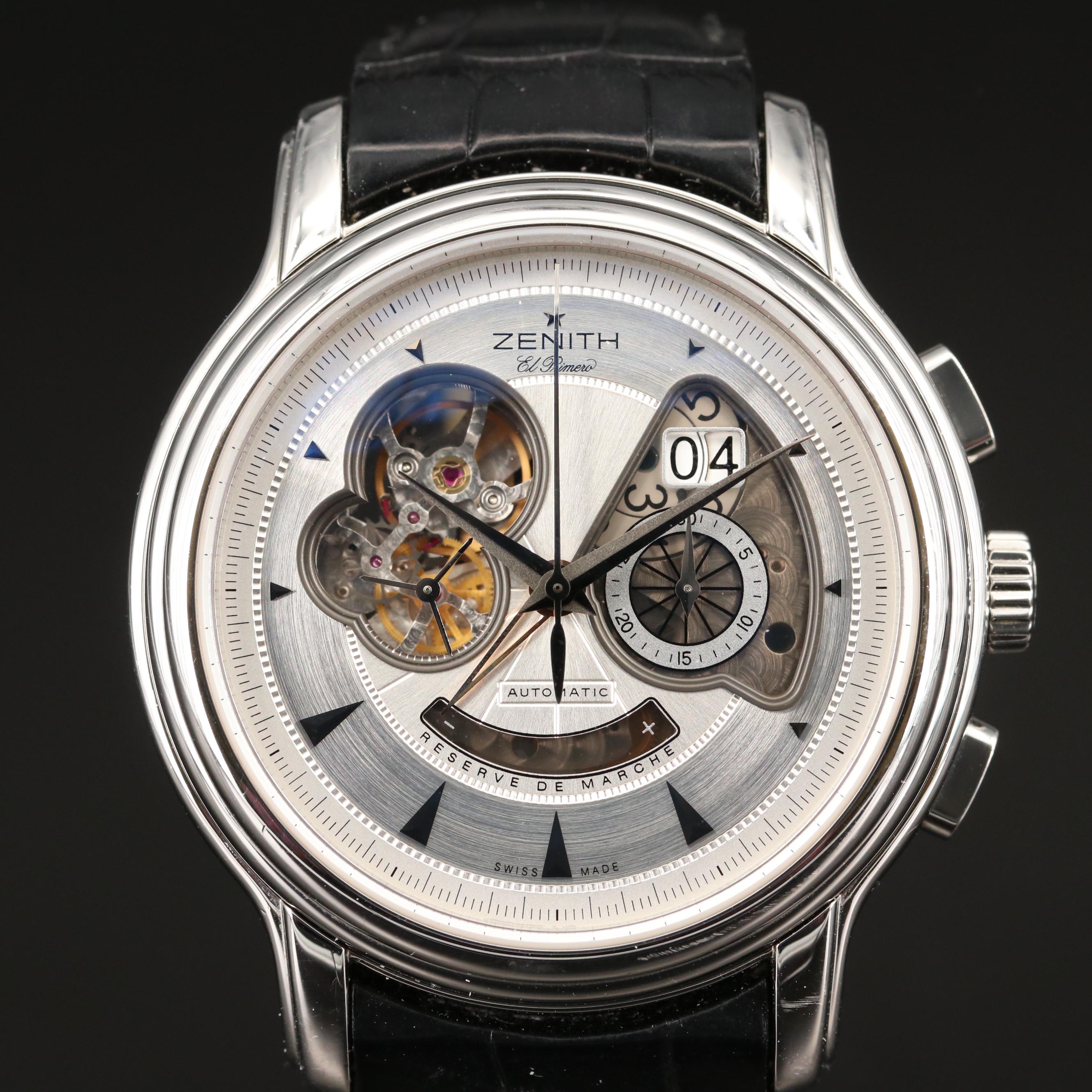 Zenith "Chronomaster XXT Open Grande Date" Stainless Steel Watch