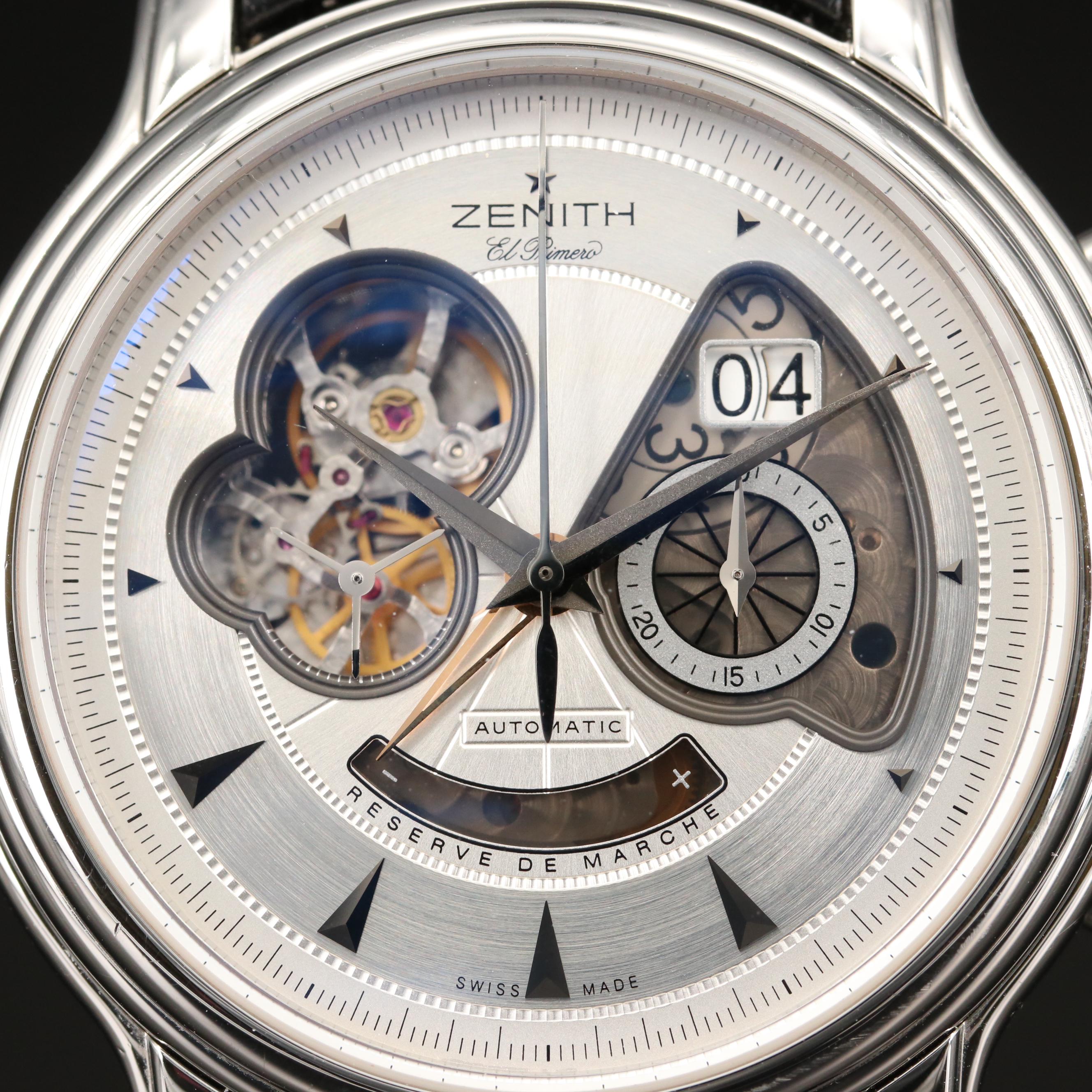 Zenith "Chronomaster XXT Open Grande Date" Stainless Steel Watch