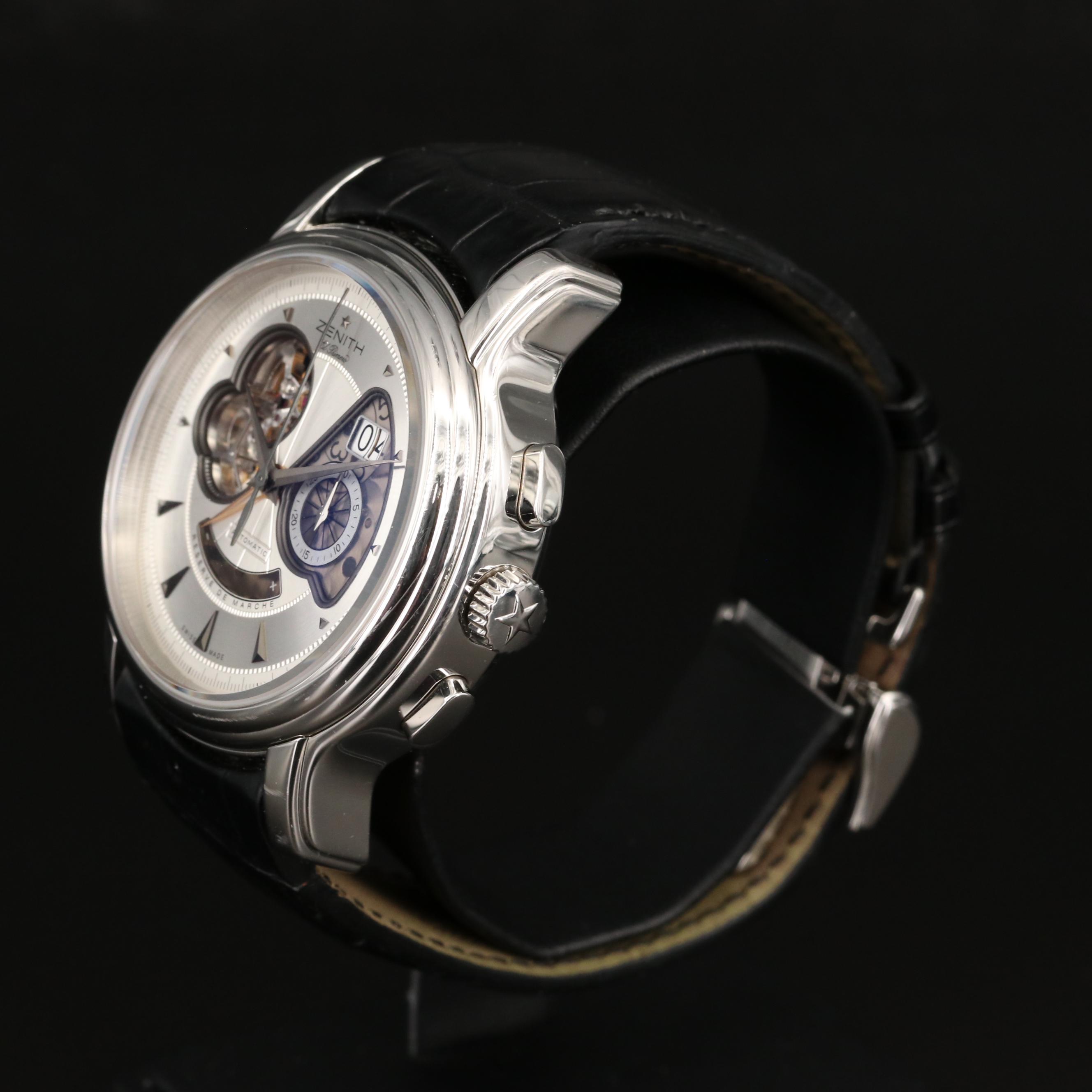 Zenith "Chronomaster XXT Open Grande Date" Stainless Steel Watch