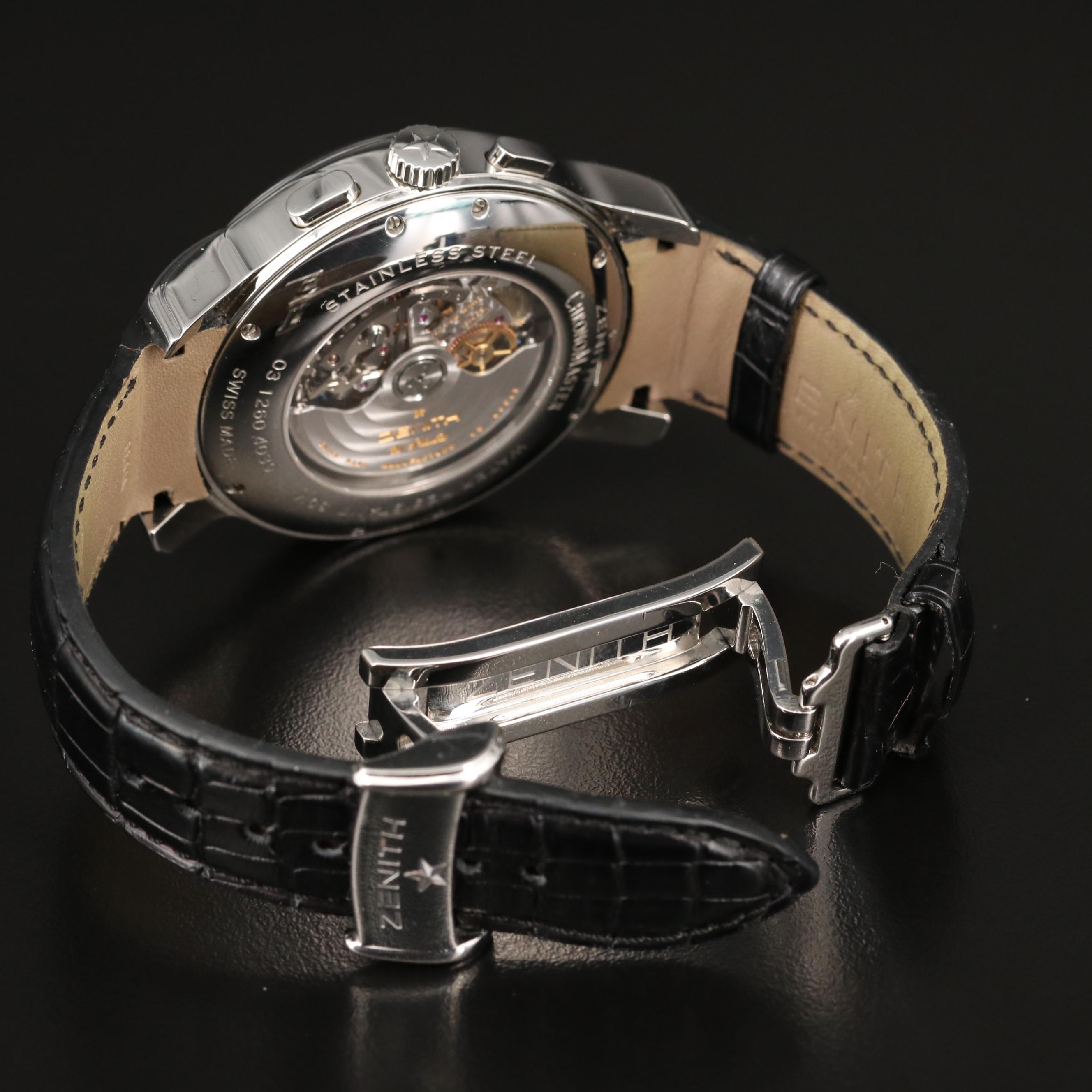 Zenith "Chronomaster XXT Open Grande Date" Stainless Steel Watch